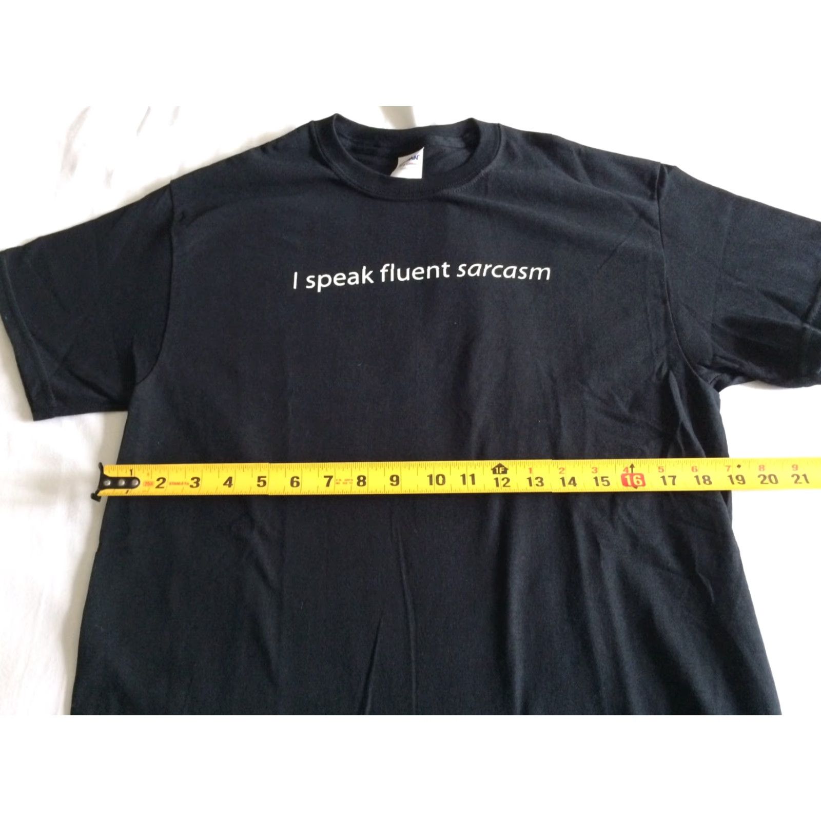 Vintage Speaks Fluent Sarcasm T Shirt Sz M - NWOT Black Tee - College Humor Men Shirt M Black Graphic Tee Mens Size US M / EU 48-50 / 2 - 4 Thumbnail