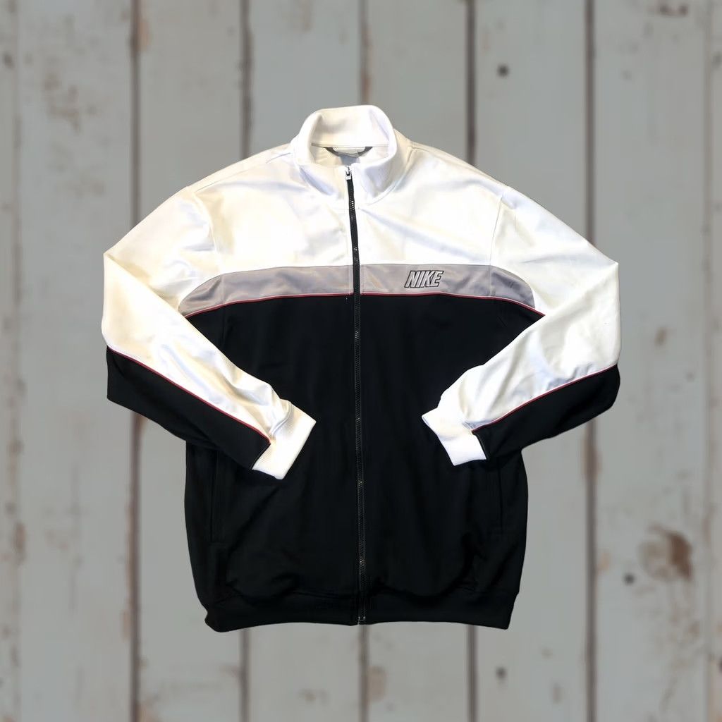 Nike VINTAGE Nike Men’s White Full Zip Turtleneck Polyester Running Jacket L Size US M / EU 48-50 / 2 - 1 Thumbnail