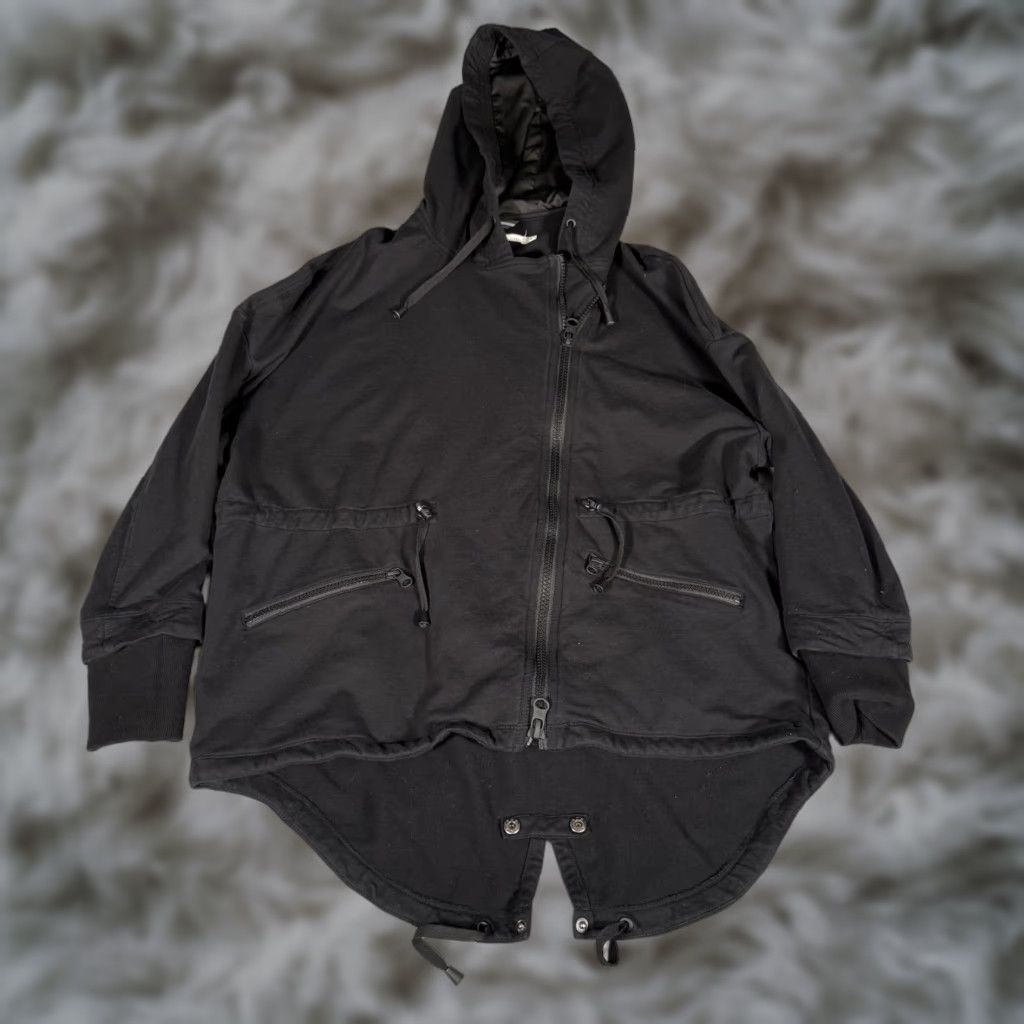 Blanc Noir Blanc Noir Yolo Anorak Coat Jacket Womens S Oversized Long Fit Stretch Black Jacket Womens S Black Cotton Zip Long Sleeve Hipster Casual Vintage: No Size S / US 4 / IT 40 - 1 Thumbnail