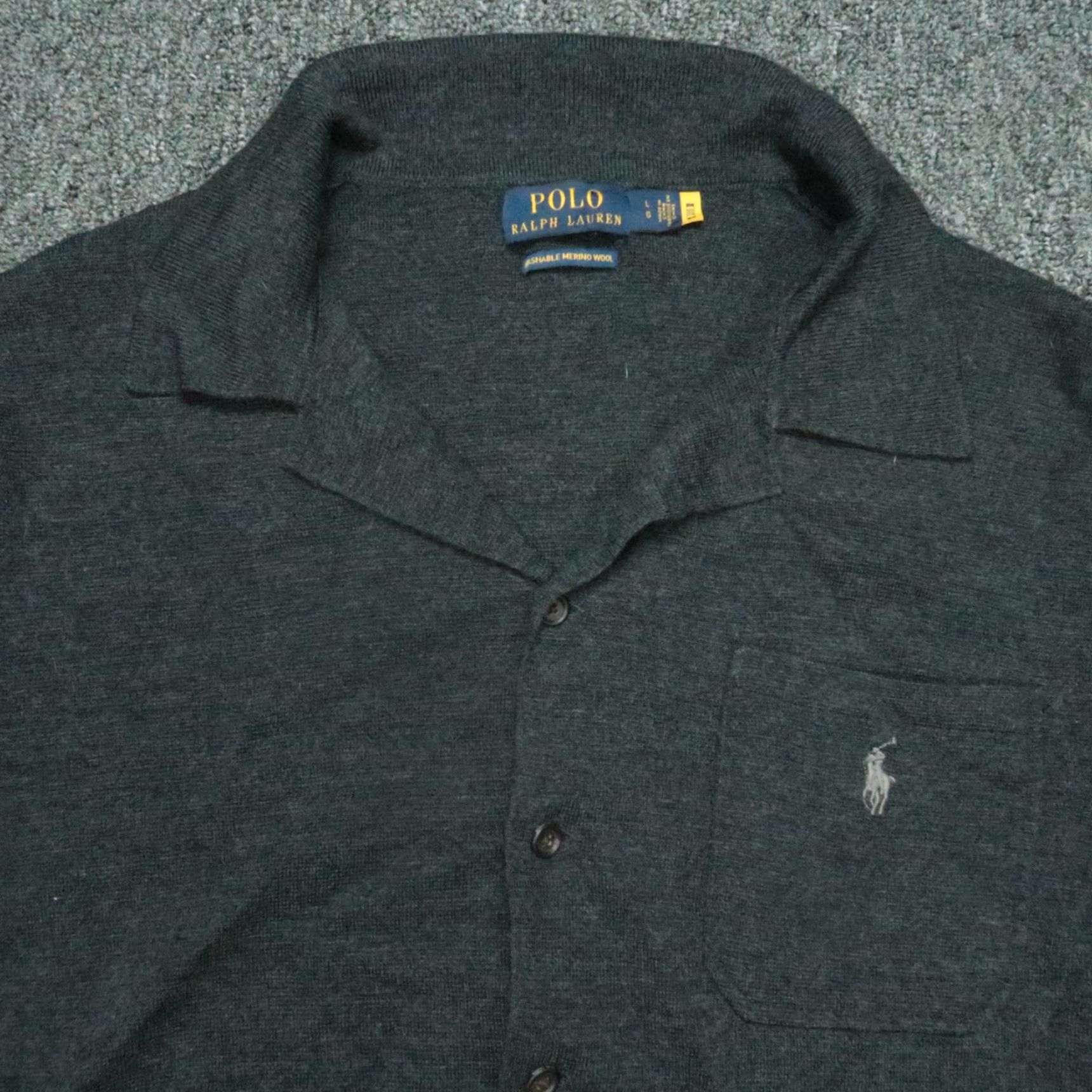 Polo Ralph Lauren Polo Ralph Lauren Sweater Mens Large Gray Washable Merino Wool Jumper Size US L / EU 52-54 / 3 - 2 Thumbnail