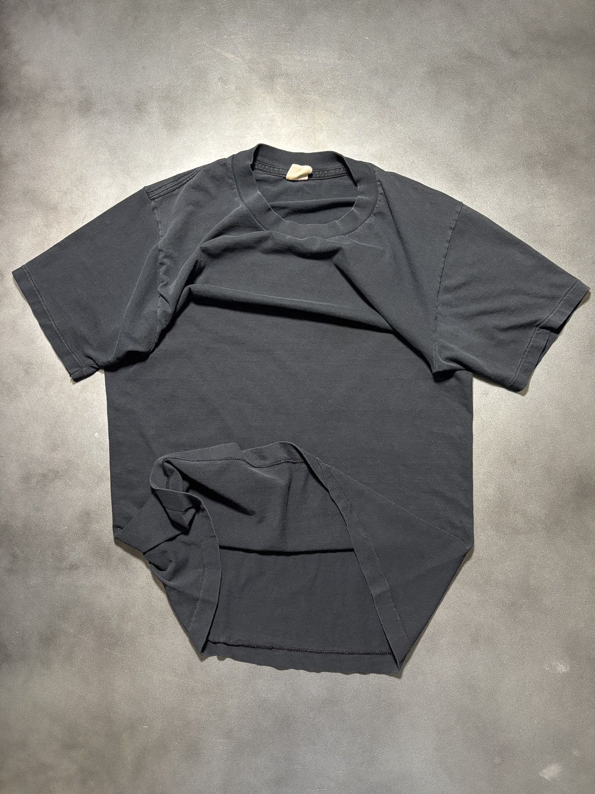 Vintage 1990s Blank Tee Vintage Black T-Shirt 90s Stanfields Canada Size US M / EU 48-50 / 2 - 2 Thumbnail