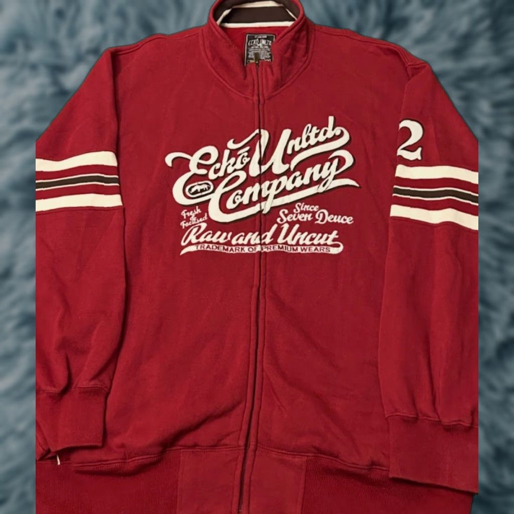 Ecko Unltd. VINTAGE Ecko Unltd Logo Full Zip Jacket Mens XXL Red Hip Hop Grunge Skater 90s Y2K Vintage Punk Size US XXL / EU 58 / 5 - 1 Thumbnail
