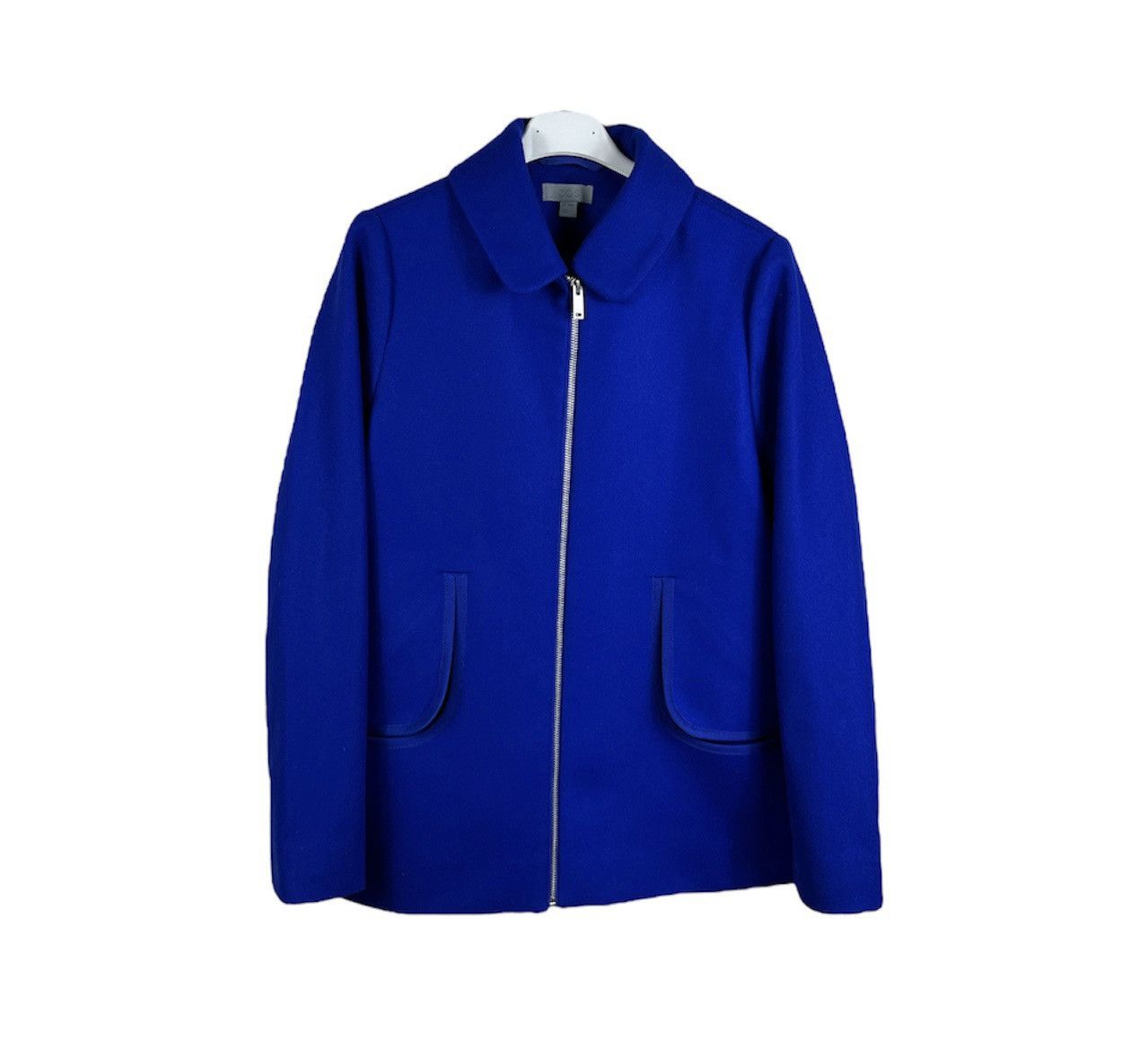 Cos × Designer COS wool cashmere blue zip coat jacket casual classic Size XS / US 0-2 / IT 36-38 - 1 Thumbnail