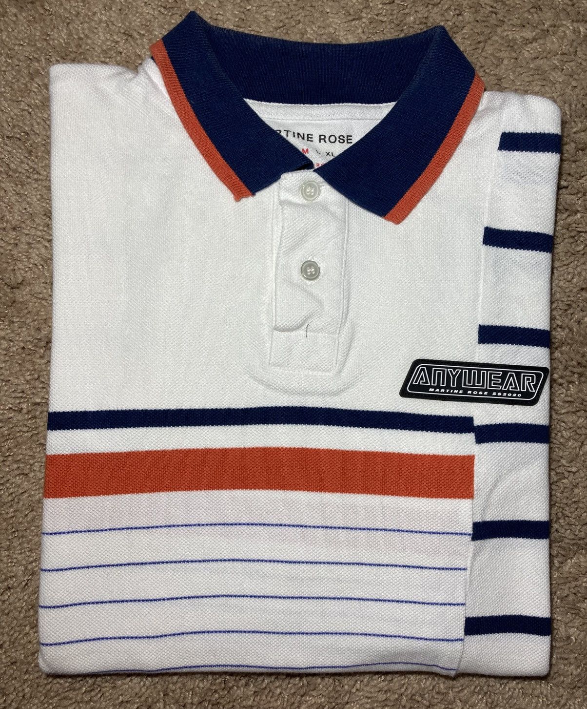 Martine Rose SS20 Martine Rose Striped Asymmetrical Polo Anywear 2020 Size US M / EU 48-50 / 2 - 1 Thumbnail