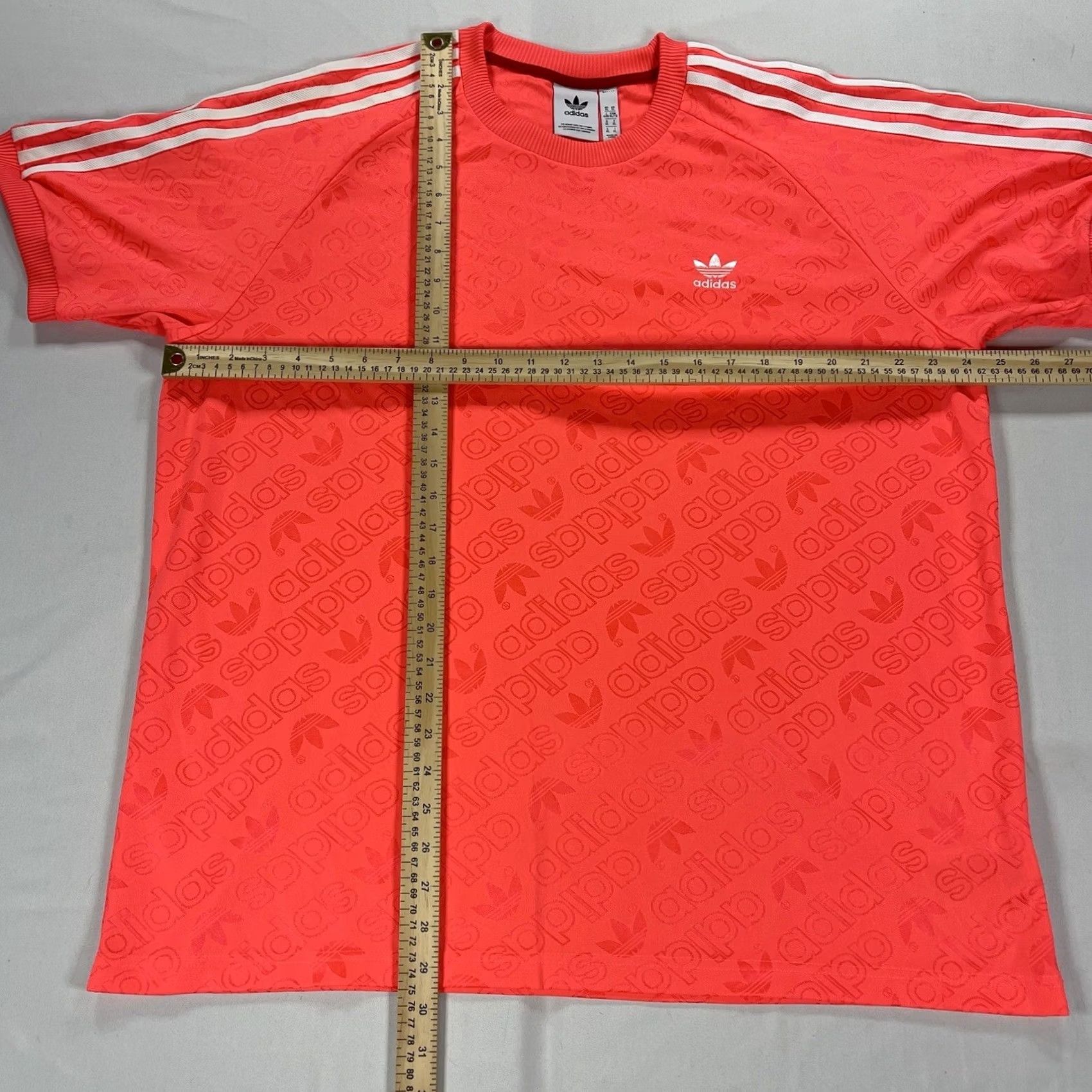 Adidas Adidas Originals Mono Jersey T-Shirt 3-Stripes AOP ED7039 Flash Red XL Men’s Shirt Size US XL / EU 56 / 4 - 2 Thumbnail