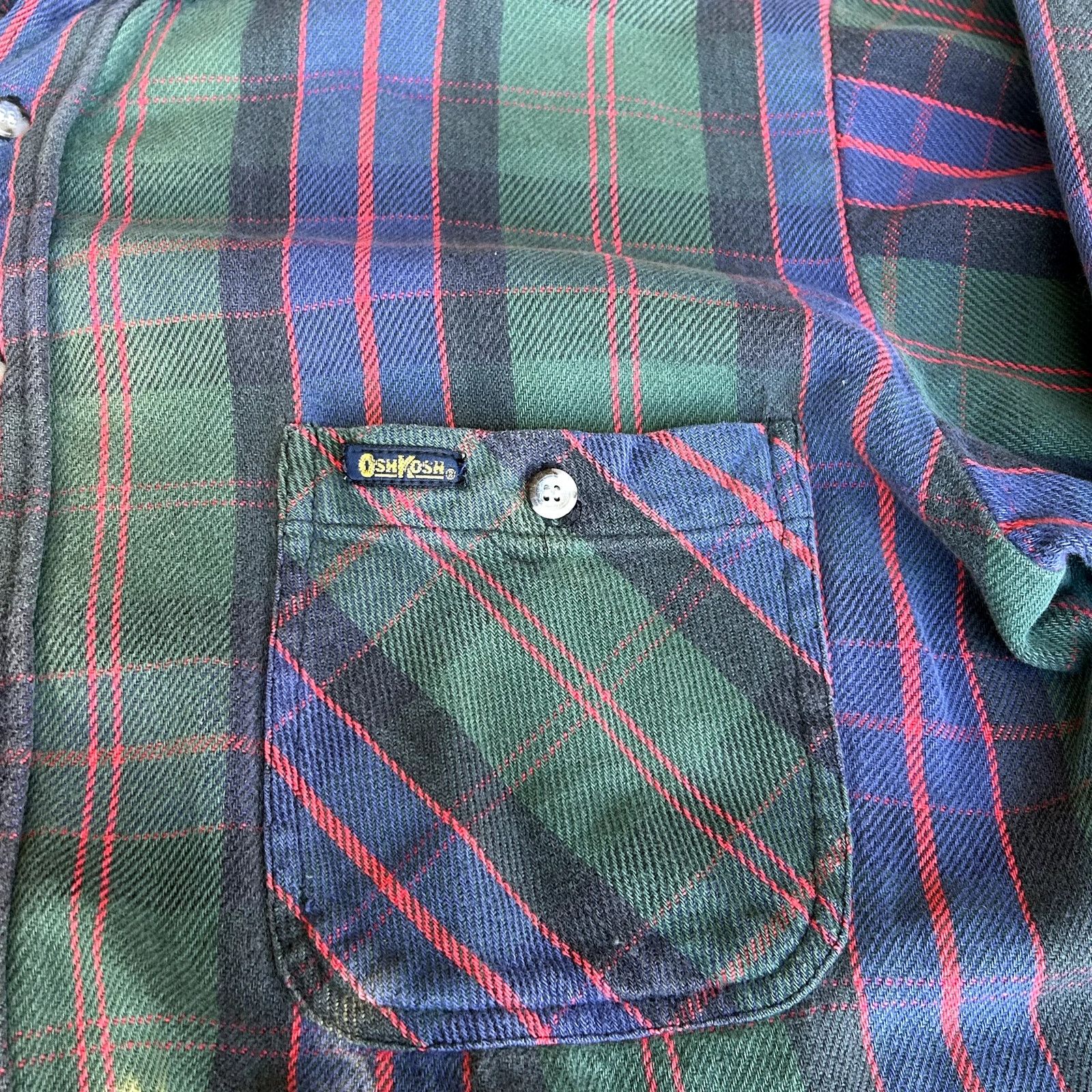 Oshkosh Vintage Oshkosh B'Gosh Flannel Sunfaded XLT Size US XL / EU 56 / 4 - 6 Thumbnail