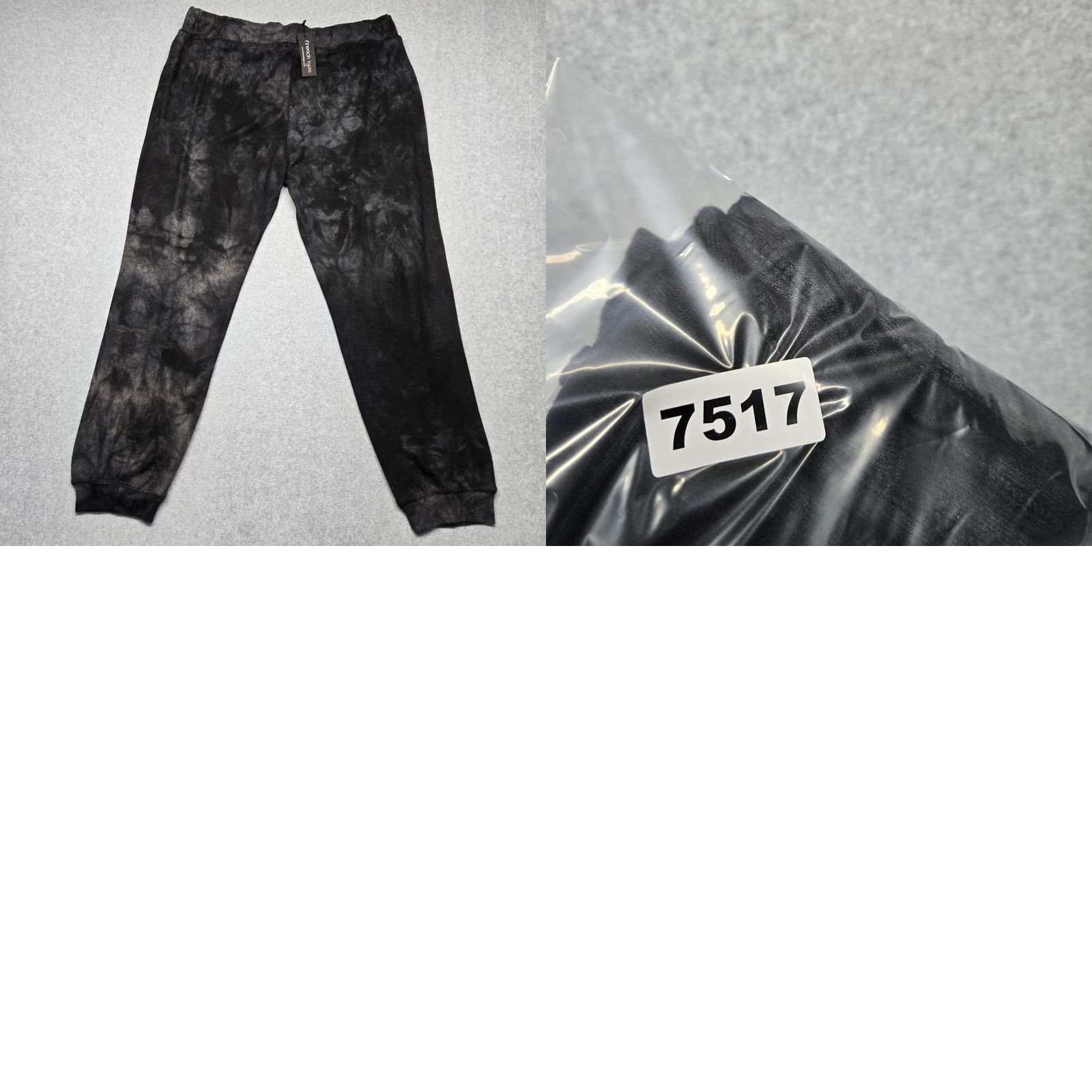 Vintage French Kyss Pants Womens Large Black Mineral Wash Jogger Sweatpants NWT Pockets XS? Size 36" / US 14 / IT 50 - 10 Thumbnail