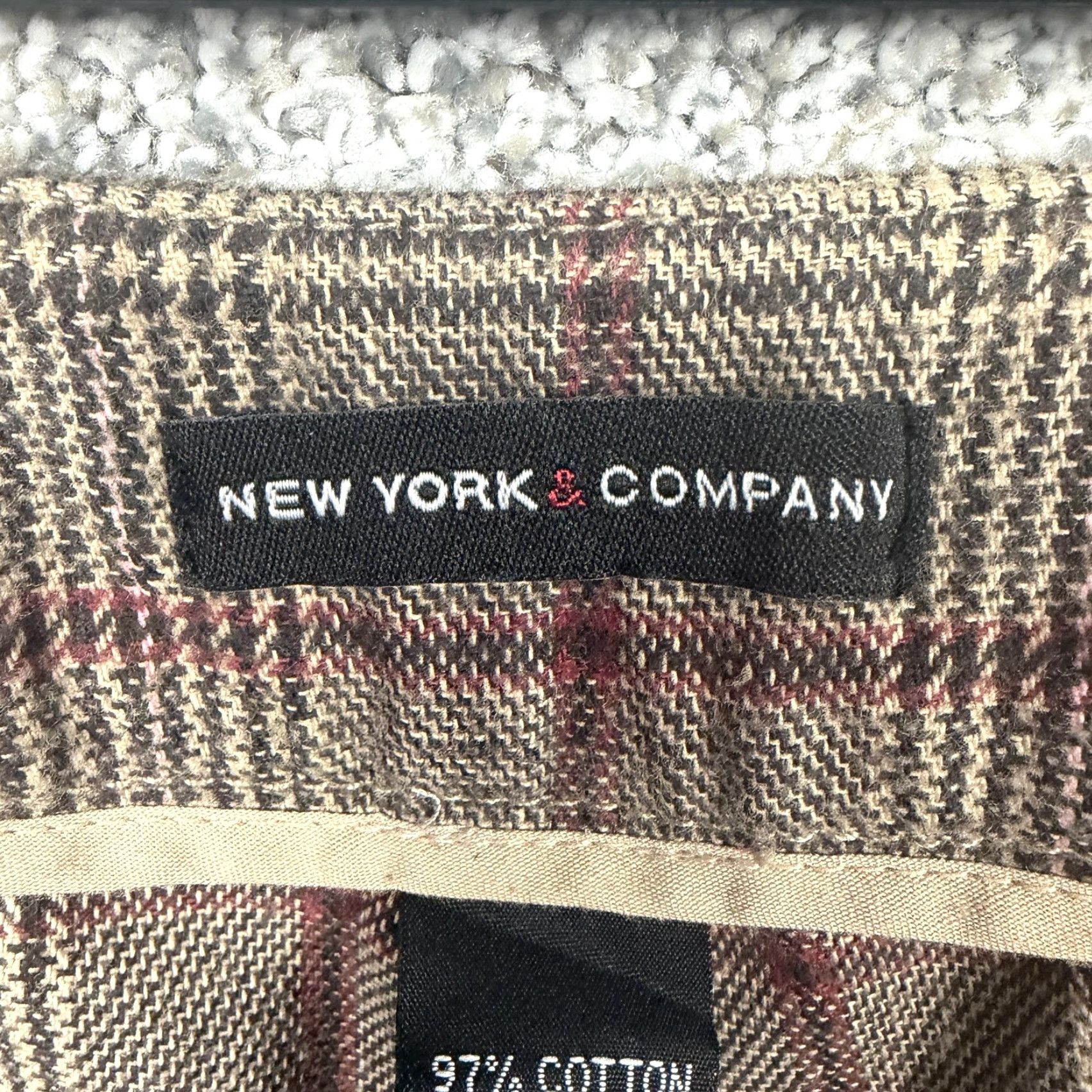 Vintage New York & Company Pants 16 38x23 Brown Plaid Crop Office Preppy Dark Academia Size 38" / US 16 / IT 52 - 7 Thumbnail