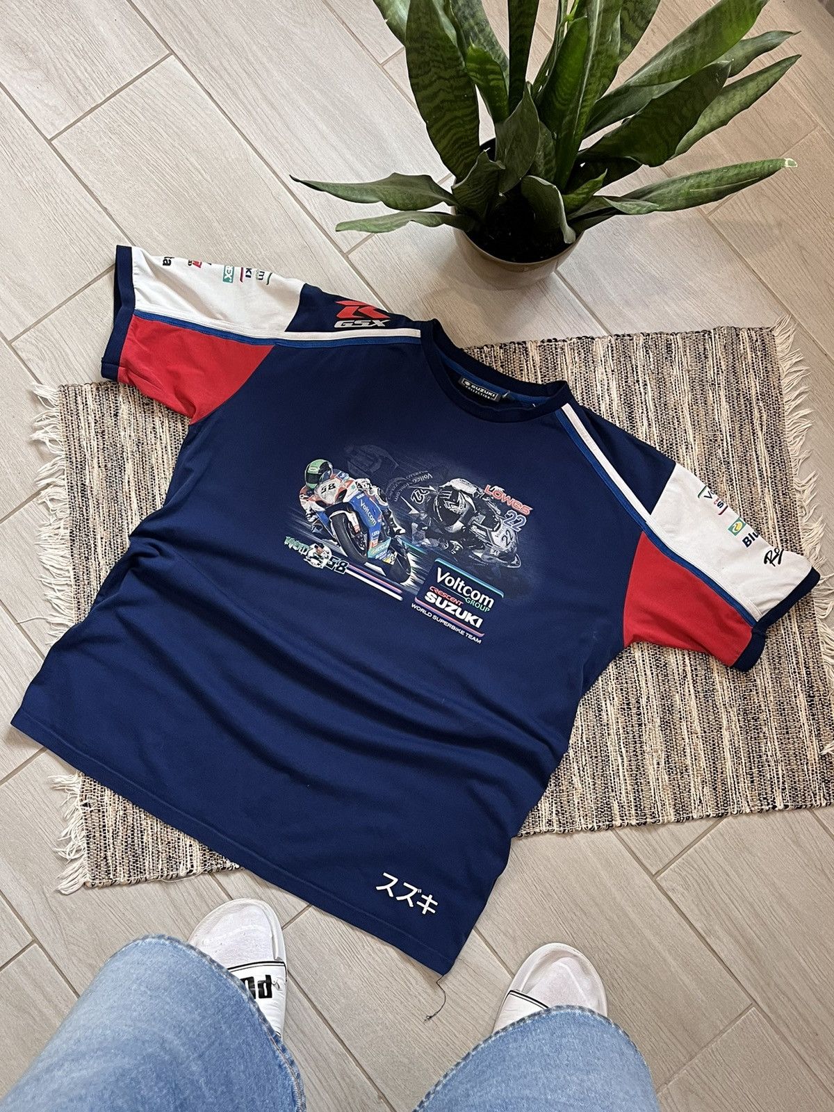 Vintage Vintage Suzuki Racing T-Shirt Motorcycle Japanese Logo Size US XXL / EU 58 / 5 - 1 Thumbnail