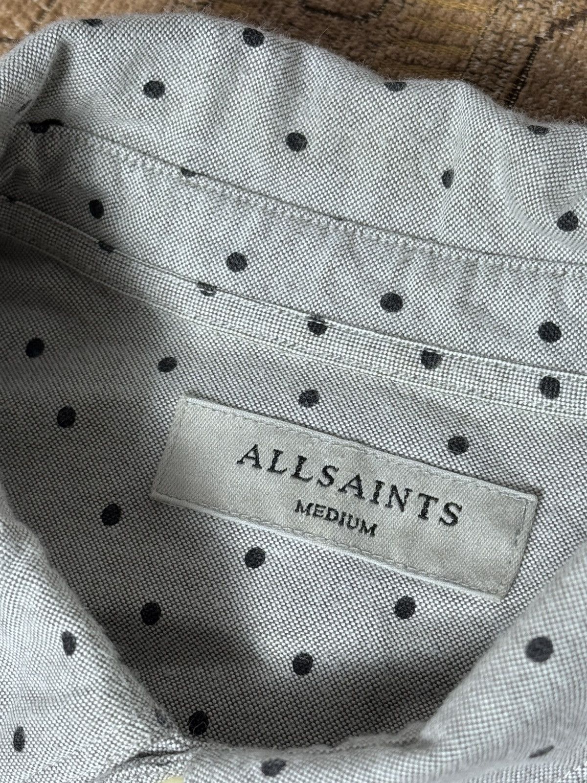 Allsaints ALL SAINTS Long Sleeve Fairfield Polka Dot Spotty Shirt Size US M / EU 48-50 / 2 - 4 Thumbnail