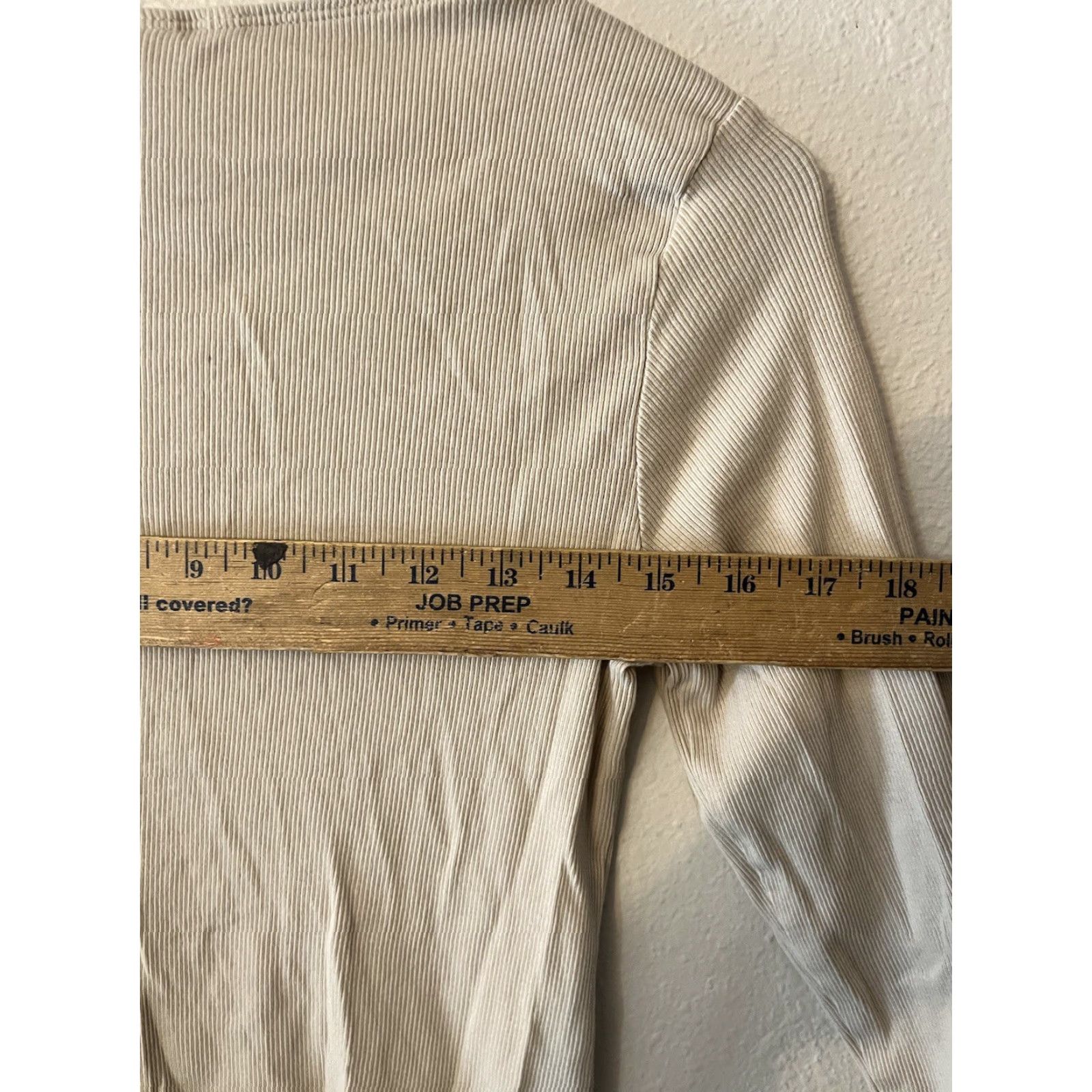 H&M H&M Blouse Women Beige Waffle Solid Henley 1/2 Button Size M Shirt Adult Womens Size M / US 6-8 / IT 42-44 - 5 Thumbnail