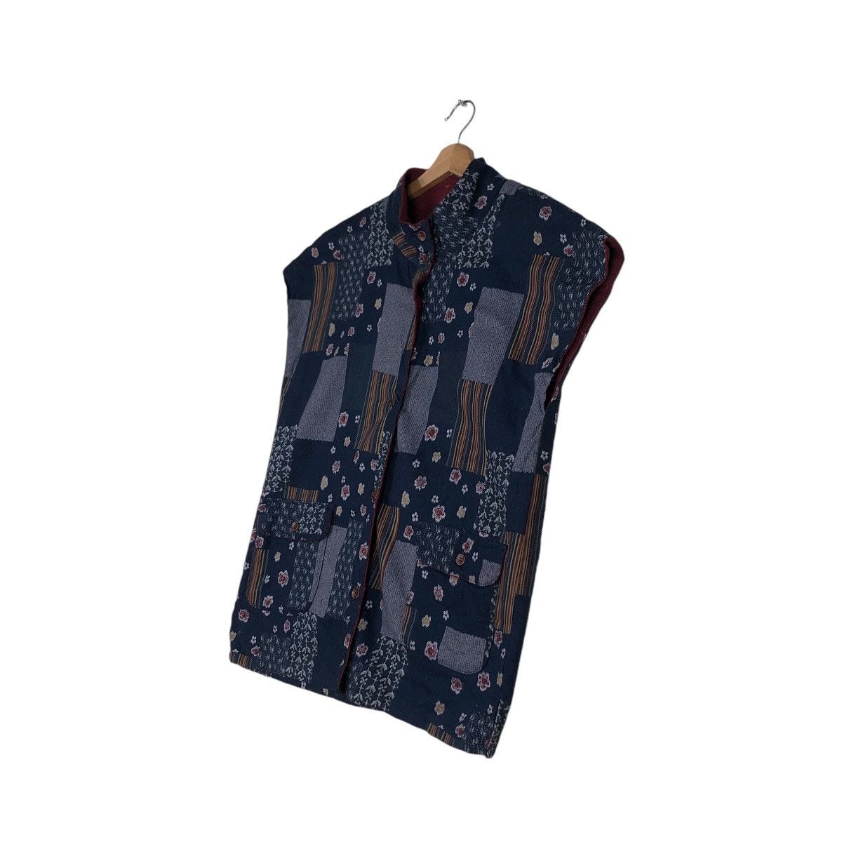 Japanese Brand × Vintage 📌Vintage Renge Vest Traditional Japan Design Native Aztec Size US L / EU 52-54 / 3 - 3 Thumbnail