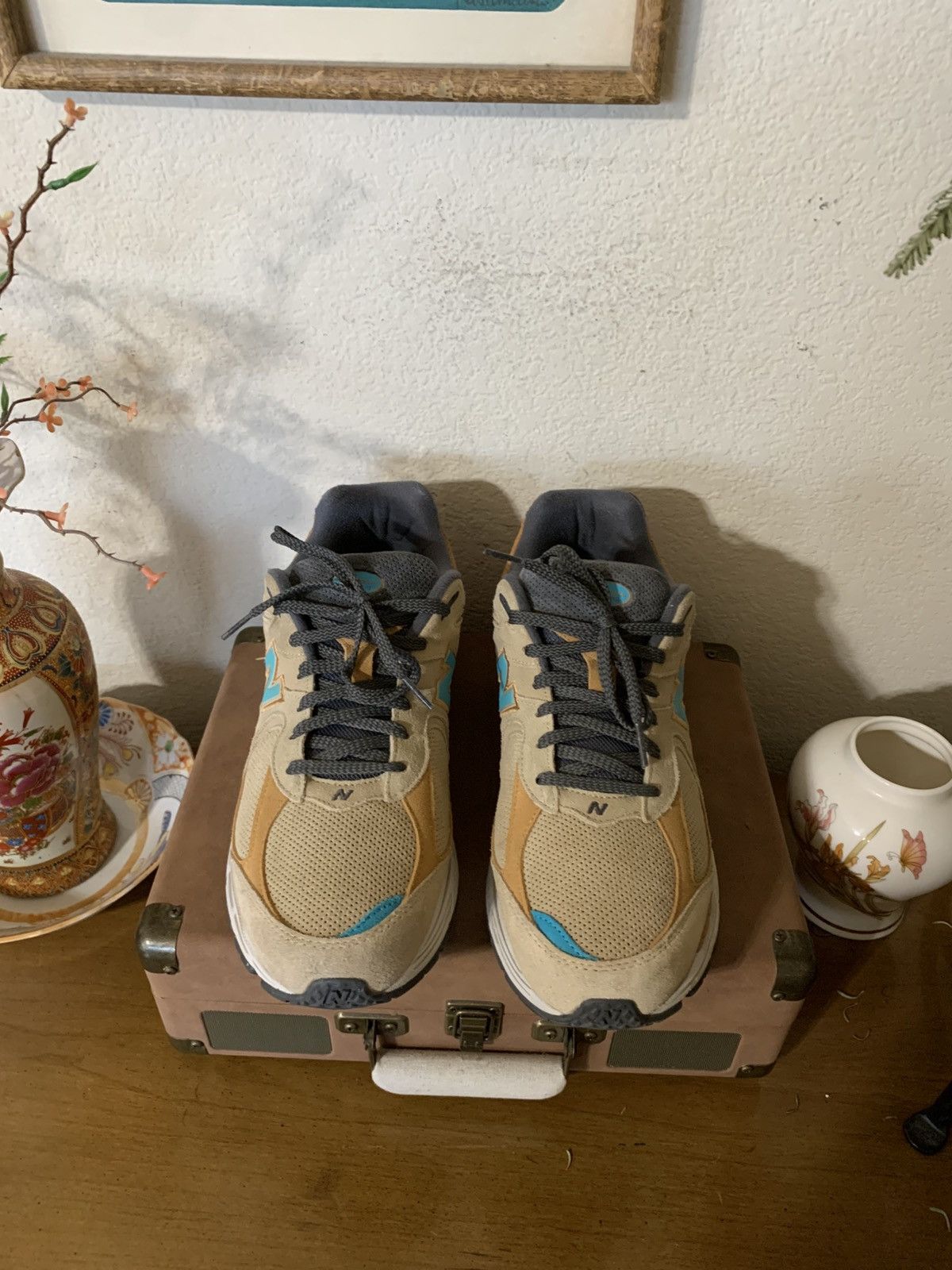 J.Crew × New Balance J Crew x New Balance 2002R sneakers Rain cloud/prism purple Size US 13 / EU 46 - 1 Thumbnail