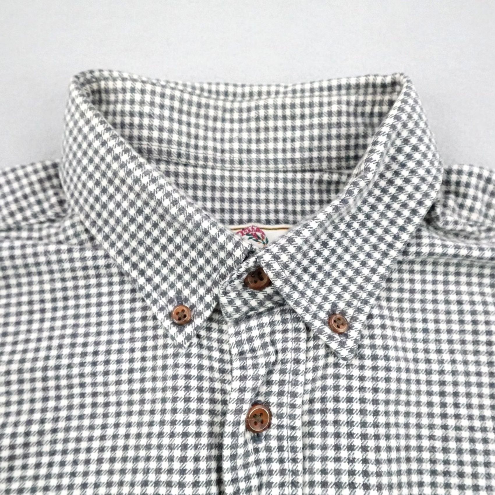 Vintage Vintage Sears Roebuck Shirt Mens Large Gray White Gingham Plaid Flannel Work 90s Size US L / EU 52-54 / 3 - 2 Thumbnail