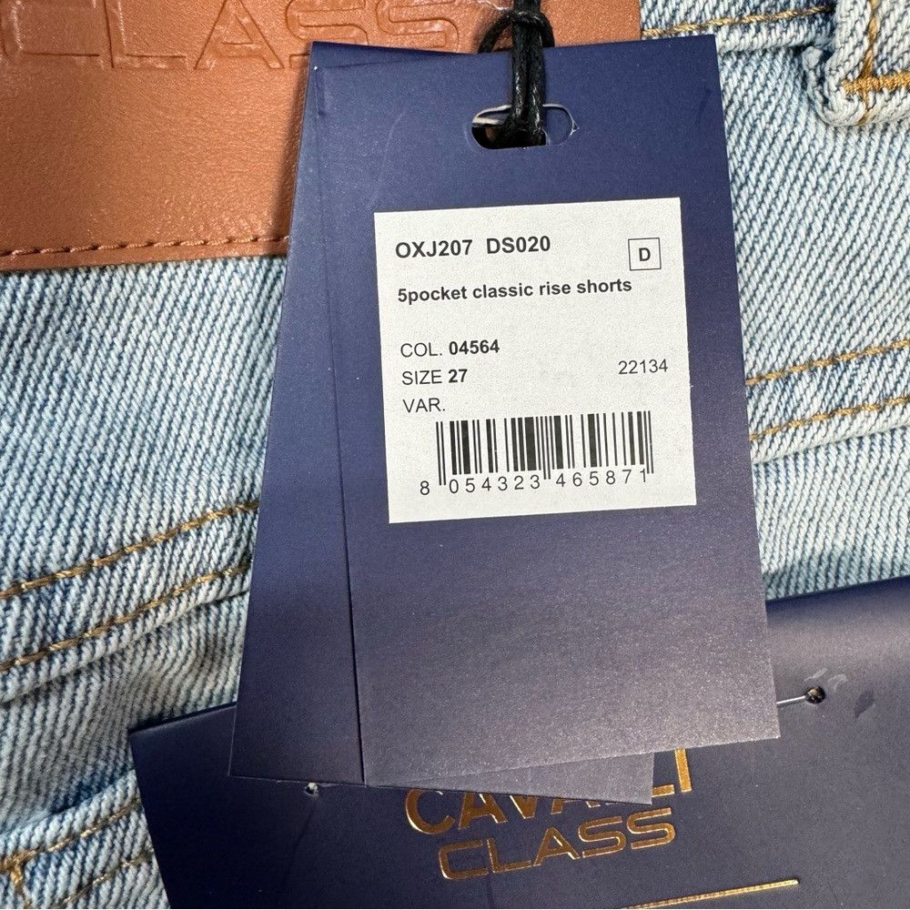 Cavalli Class NWT New $250 Cavalli Class Frayed Hem Denim Shorts Size 27' Size 27" / US 4 / IT 40 - 8 Thumbnail