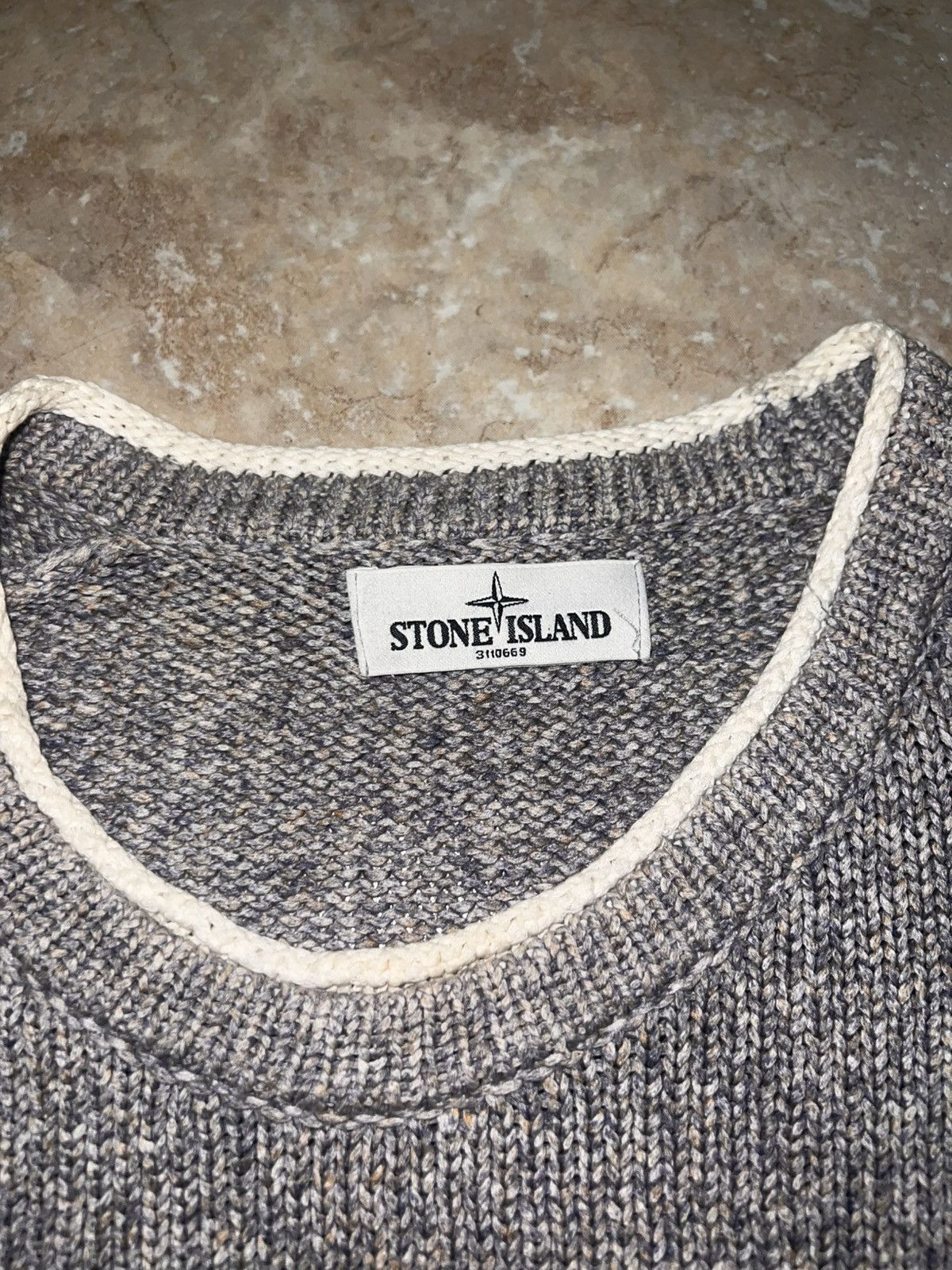 Stone Island Stone Island Grey Knit Sweater XL Compass Patch Size US XL / EU 56 / 4 - 10 Thumbnail