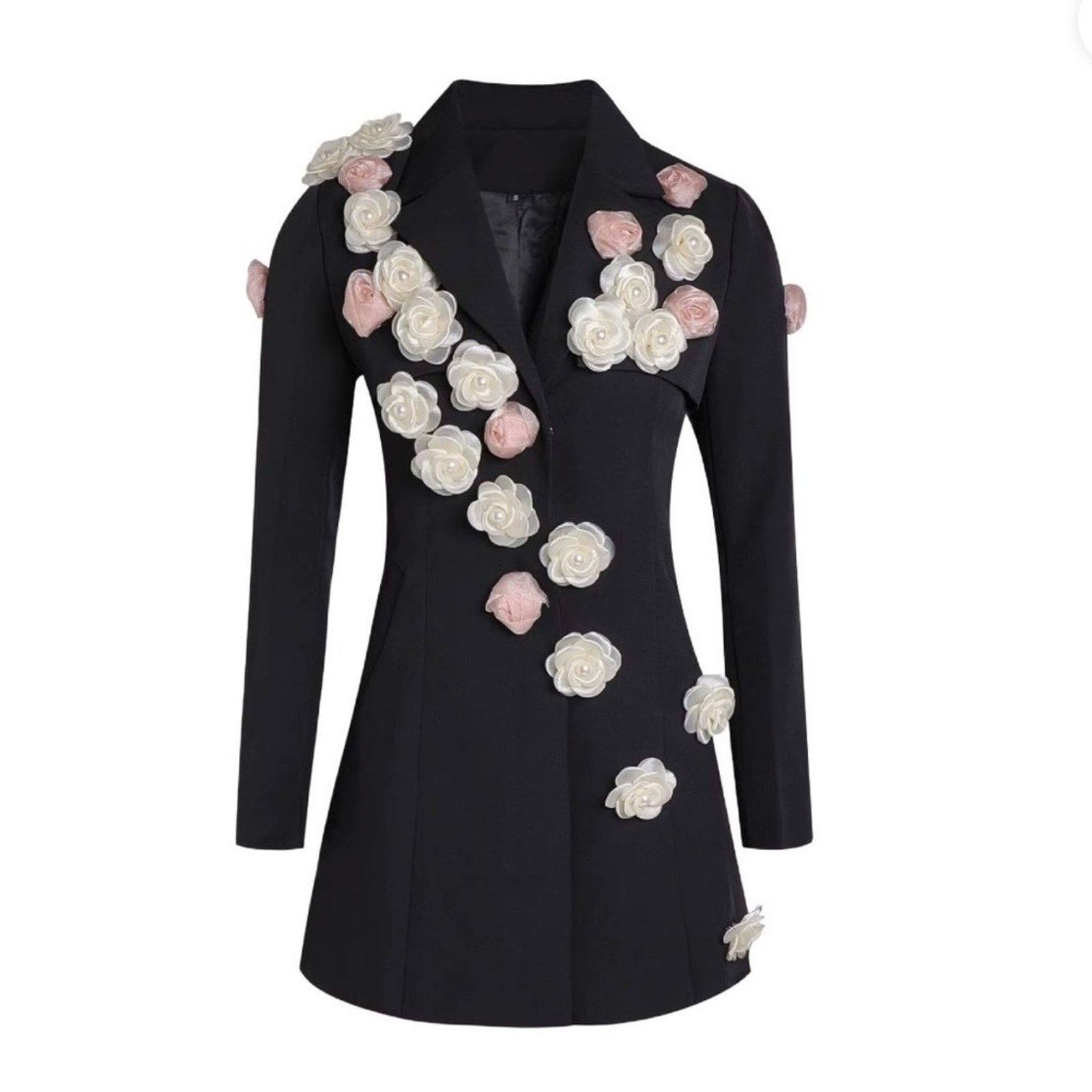 Other New Chic Black Floral Women's Blazer size S Size S / US 4 / IT 40 - 1 Thumbnail