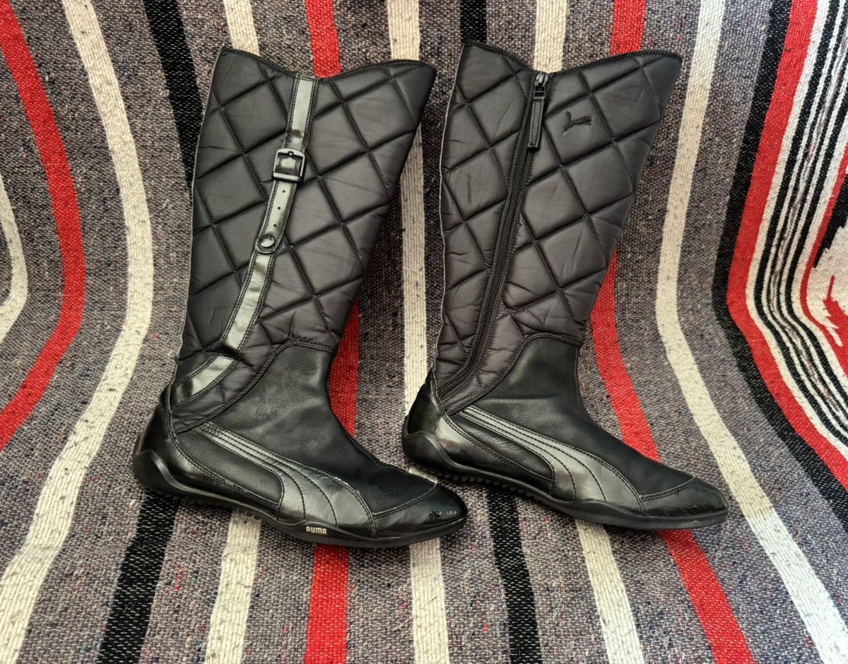 Puma Vintage 00’s Puma y2k High Moto Black Japanese Boots Size US 6.5 / IT 36.5 - 2 Thumbnail