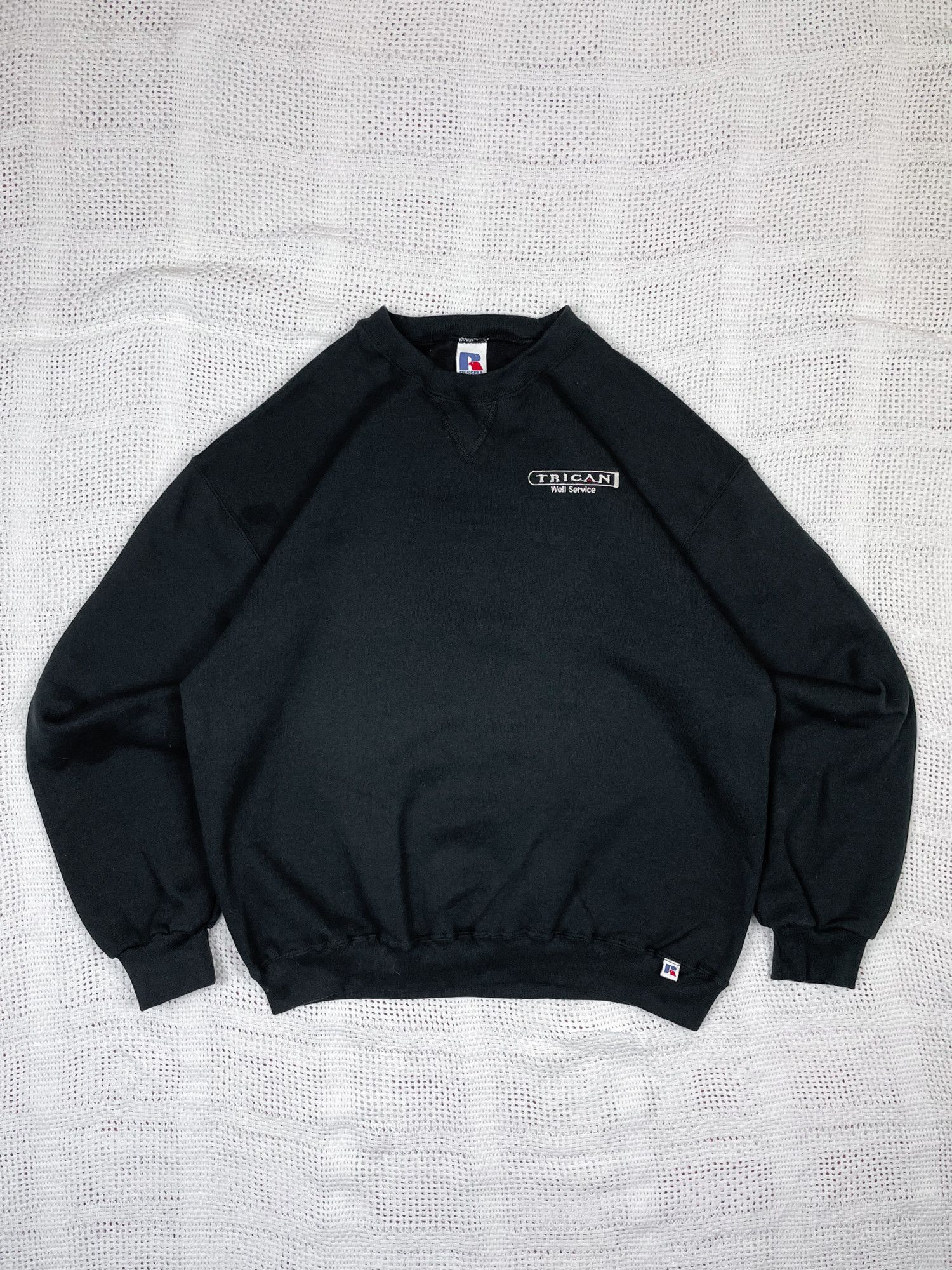 Russell Athletic × Vintage 90s Boxy Black Russell Athletic Sweatshirt Size US L / EU 52-54 / 3 - 1 Thumbnail