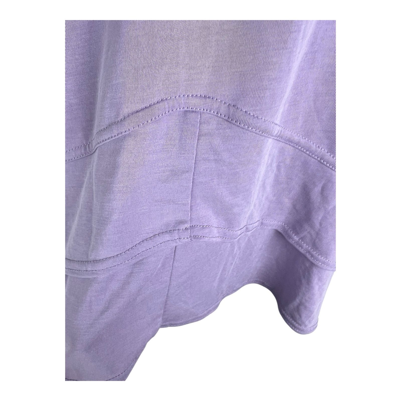 Vintage Green Tea Lavender Tiered Ruffle Short Sleeve Top Size S / US 4 / IT 40 - 4 Thumbnail