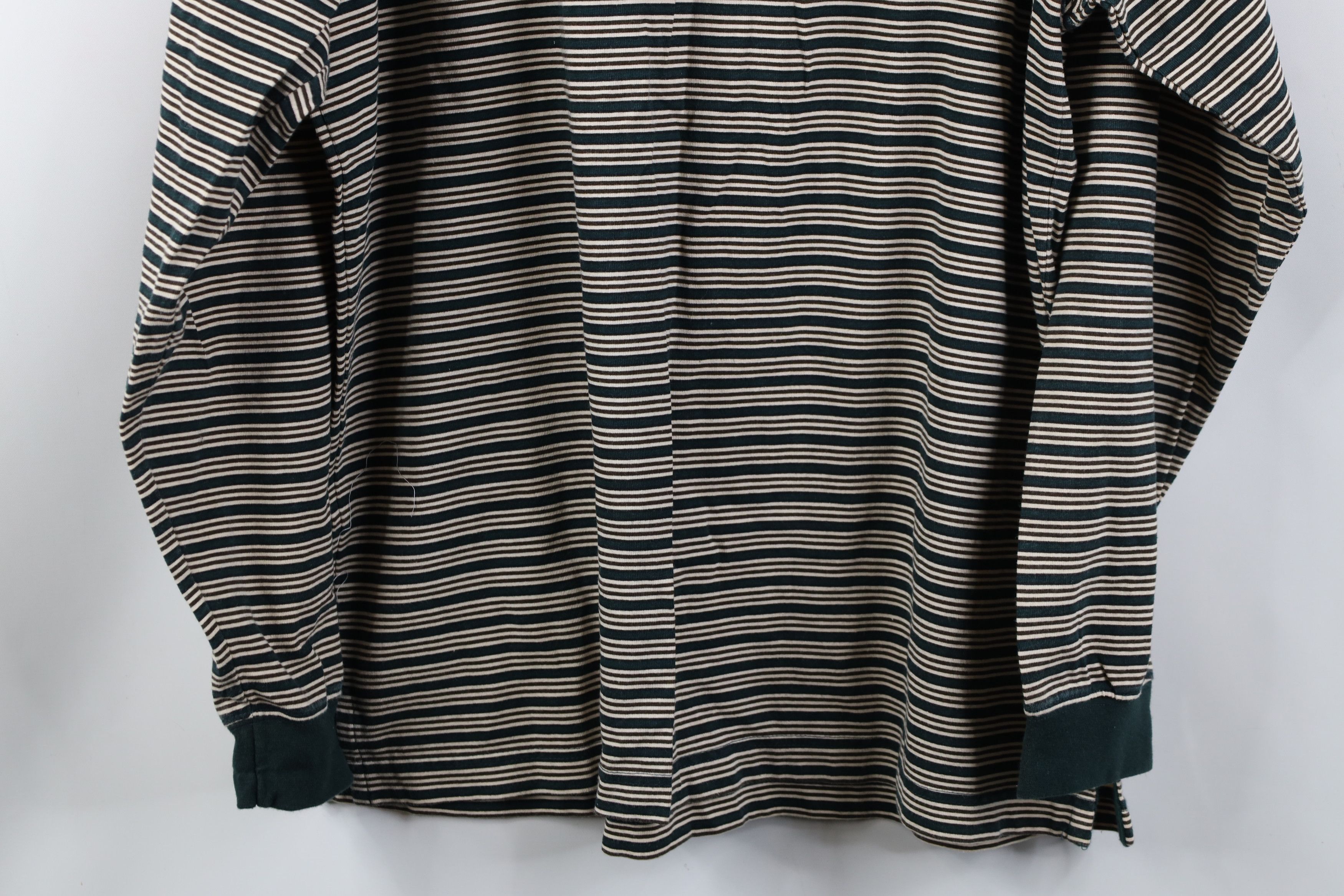Vintage Vintage 90s Streetwear Striped Long Sleeve Henley T-Shirt Size US M / EU 48-50 / 2 - 10 Thumbnail