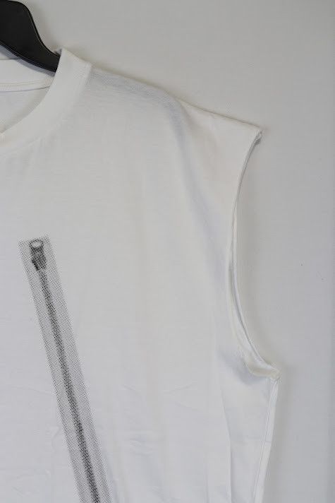 Maison Margiela o1rshd1 Zip-Print Sleeveless Top in White Size US L / EU 52-54 / 3 - 6 Thumbnail