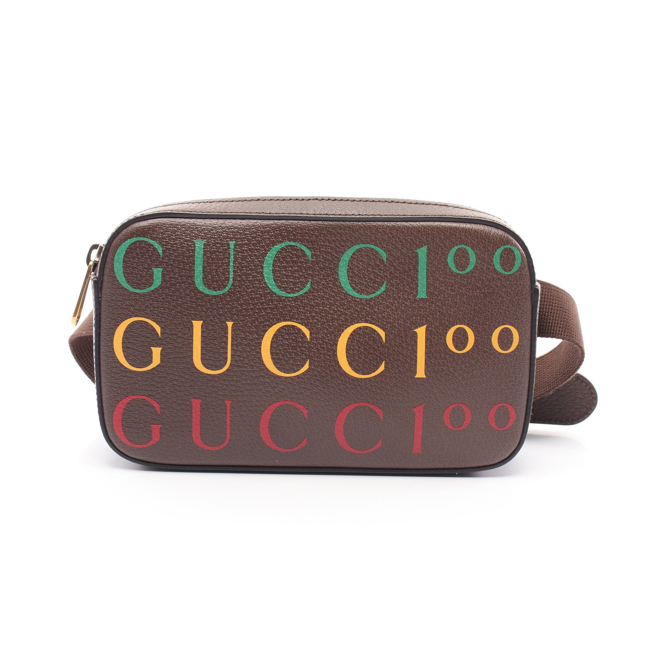 Gucci Gucci Bum Bag Belt Centennial Body Leather Dark Brown Multicolor 100Th Anniversary Size ONE SIZE - 1 Thumbnail