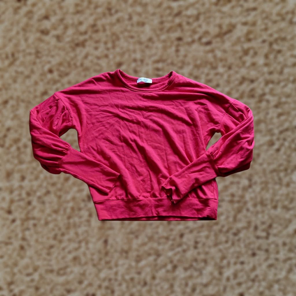Bailey 44 Bailey 44 Sweater Womens Size S Red Balloon Sleeve Casual Crew Neck Jersey Knit Pullover Sweatshirt Top - Womens Size S / US 4 / IT 40 - 1 Thumbnail