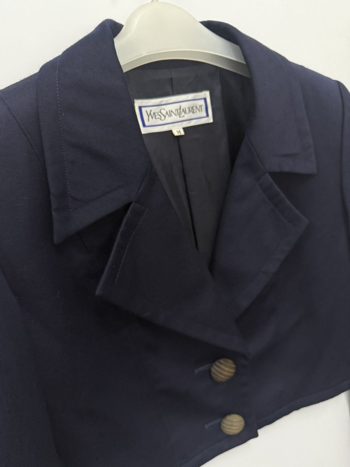 Yves Saint Laurent 🔥 YvesSaintLaurent Croped Single Breasted Coat Jacket - M Size M / US 6-8 / IT 42-44 - 5 Thumbnail