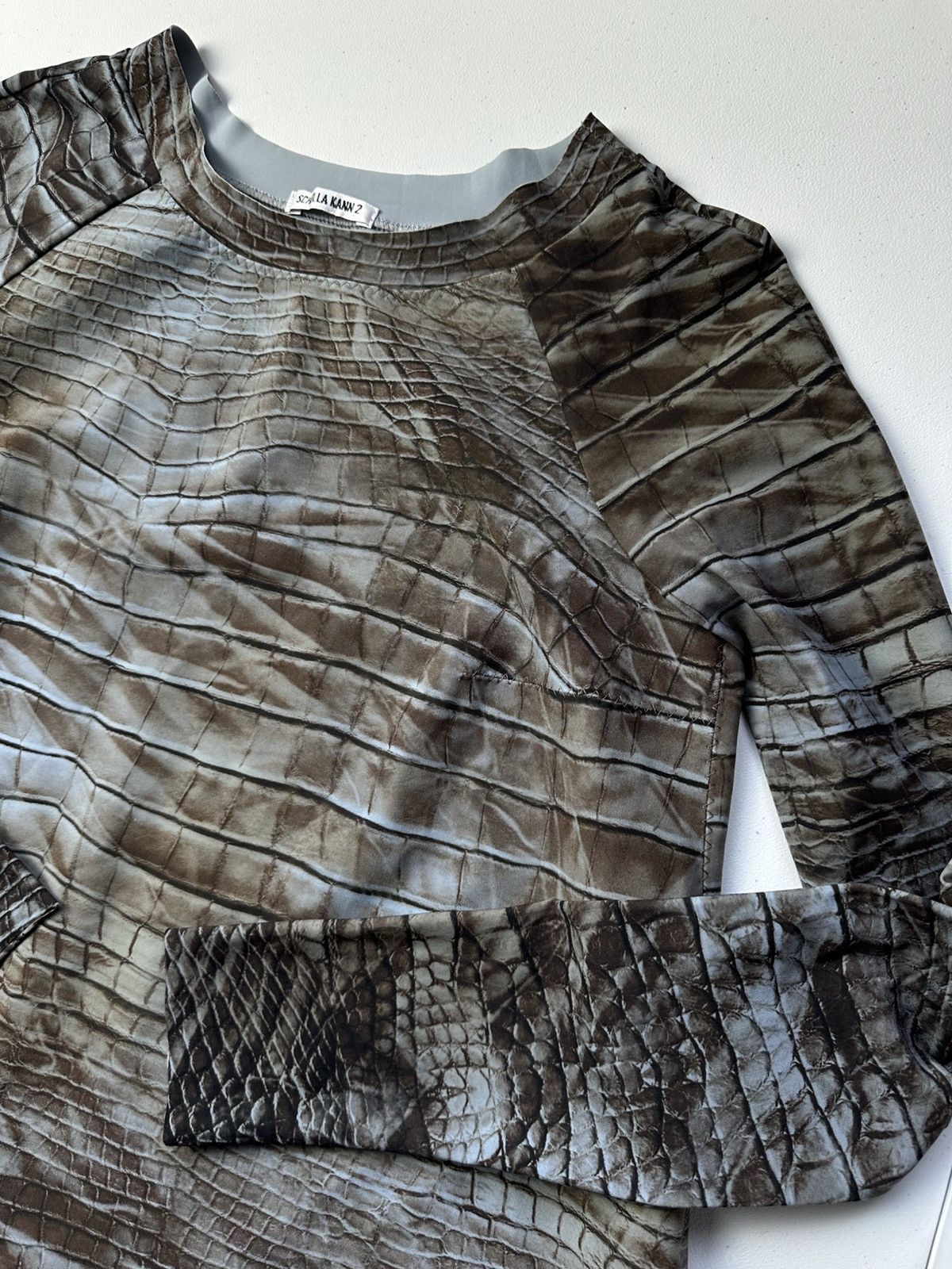Hysteric Glamour Vintage Schella Kann Snake Print Jersey Long Sleeve Size XS / US 0-2 / IT 36-38 - 6 Thumbnail