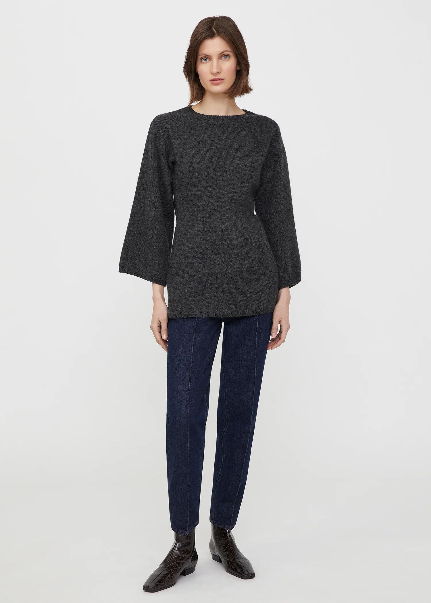 Toteme Toteme Curved Wool Cashmere Knit Sweater Size XXS / US 00 / IT 34 - 1 Thumbnail