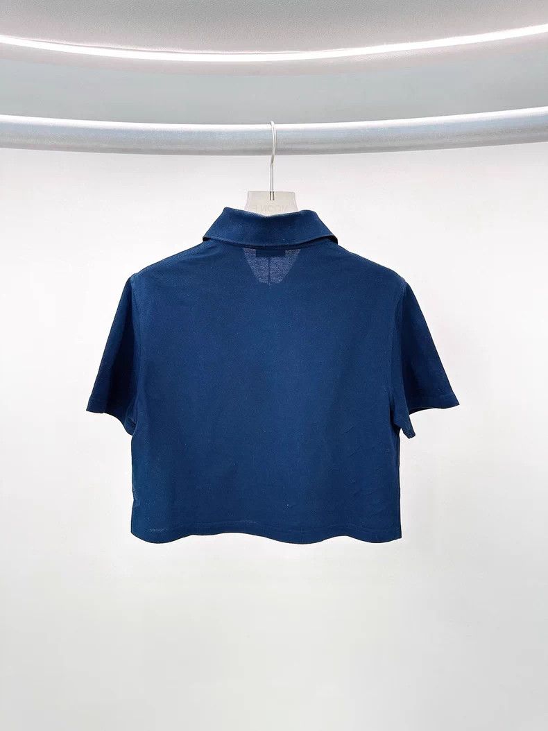 Saint Laurent Paris Saint Laurent Paris Cropped Polo Shirt Size L / US 10 / IT 46 - 2 Thumbnail