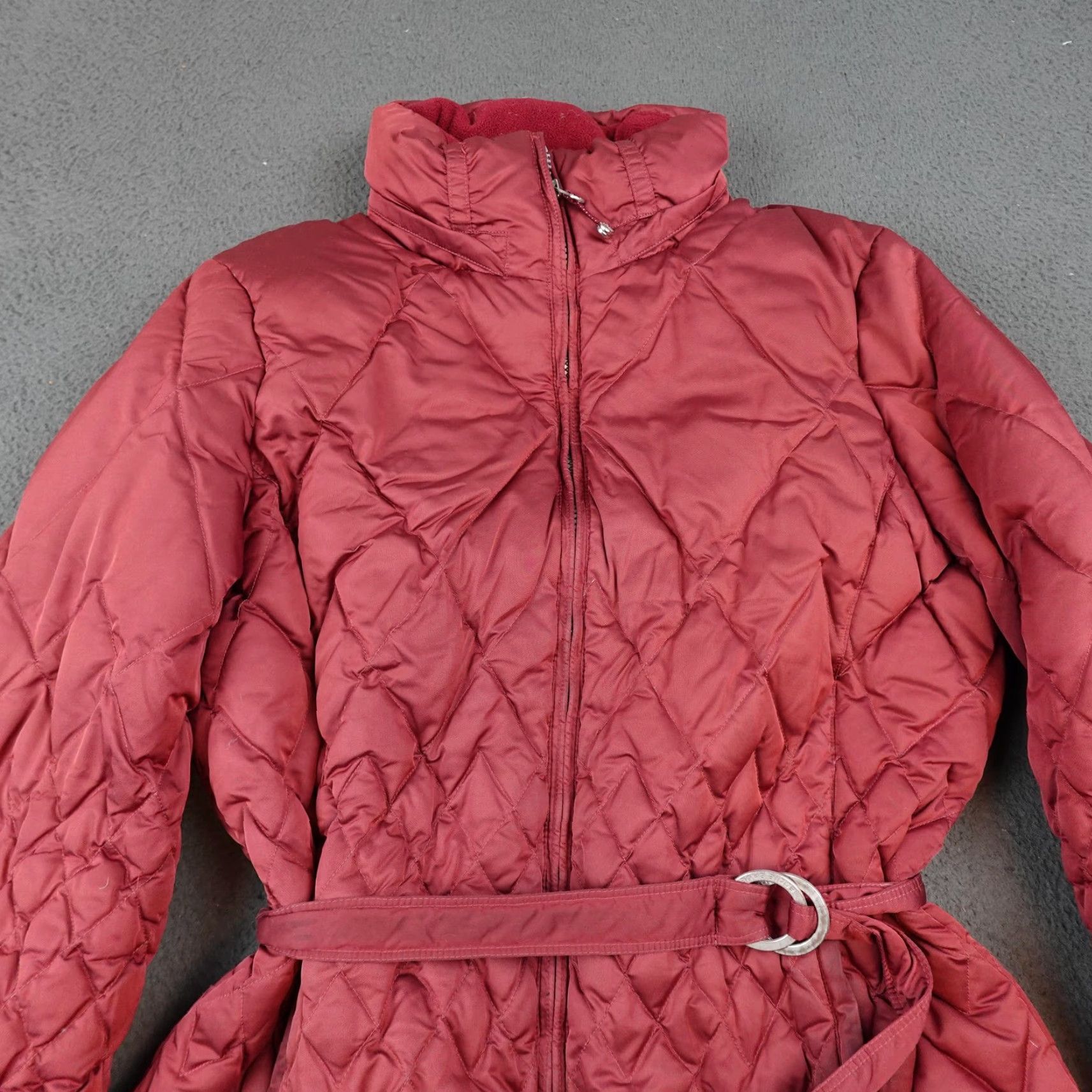 Eddie Bauer Eddie Bauer Coat Womens Large Red Quilted Down Puffer Belted Long Jacket Size L / US 10 / IT 46 - 5 Thumbnail