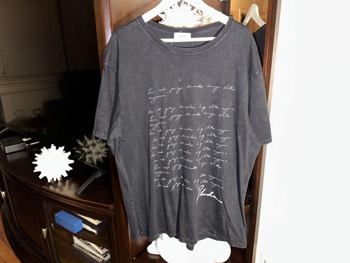 image of Rhude Note Tee Oversized in Black, Men's (Size XL)