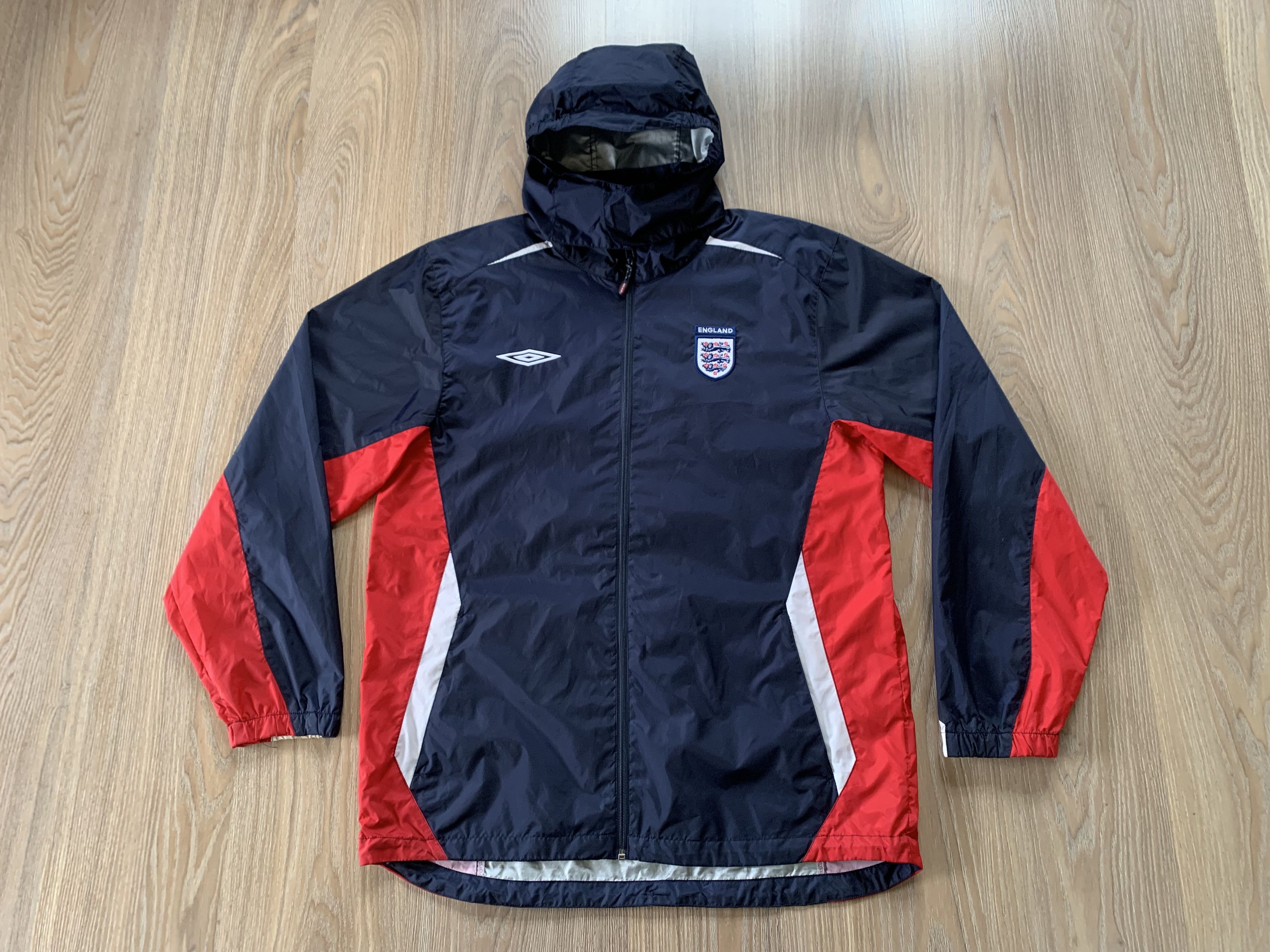 Umbro × Vintage Vintage Umbro England Training Membran Light Hood Jacket Size US L / EU 52-54 / 3 - 2 Thumbnail