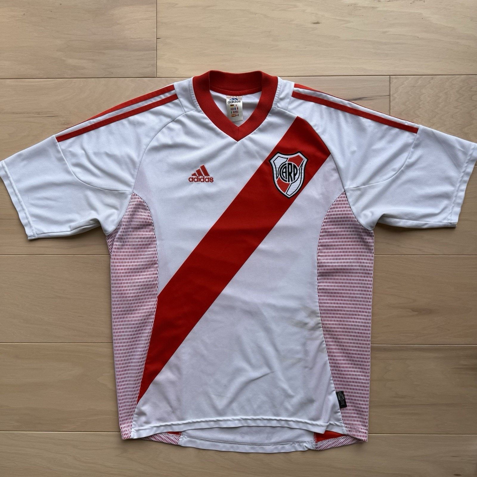 Adidas River Plate Home Jersey Medium White Red World Cup Size US M / EU 48-50 / 2 - 2 Thumbnail