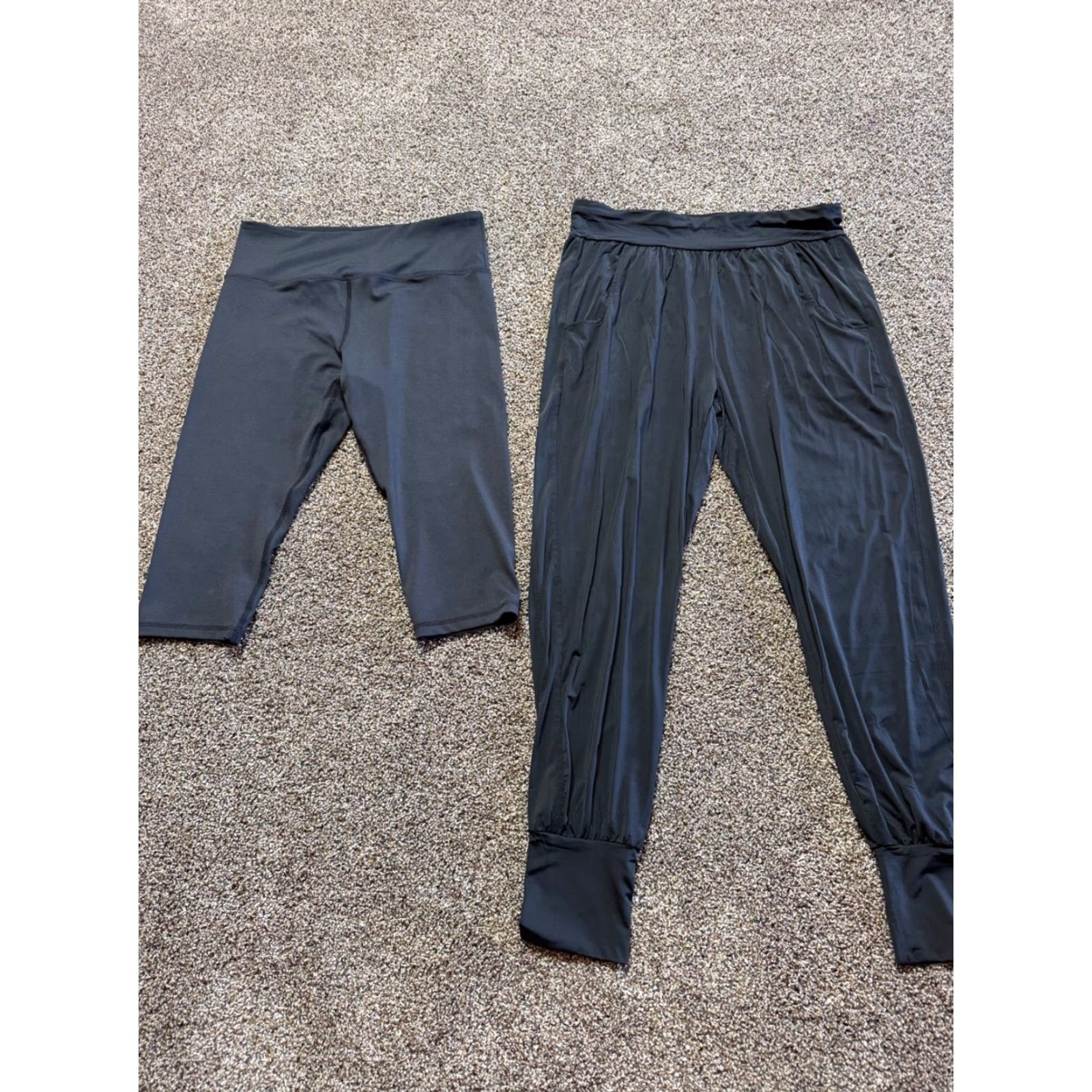 Vintage Zyia Women's Leggings XL Black Capri & Lounge Pants Lot Of 2 - Regular Size 12 Size 40" / US 18 - 2 Thumbnail