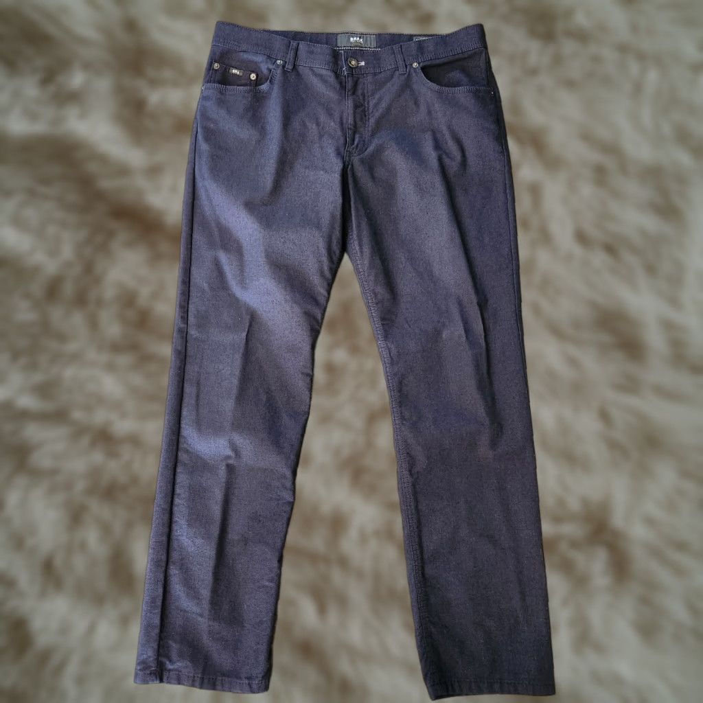 BRAX BRAX Cooper Fancy Regular Fit Flat Chino Pants Mens 38 x 32 Gray Corduroy Regular Pants Men Gray Chino 90s-style not applicable Size US 38 / EU 54 - 1 Thumbnail
