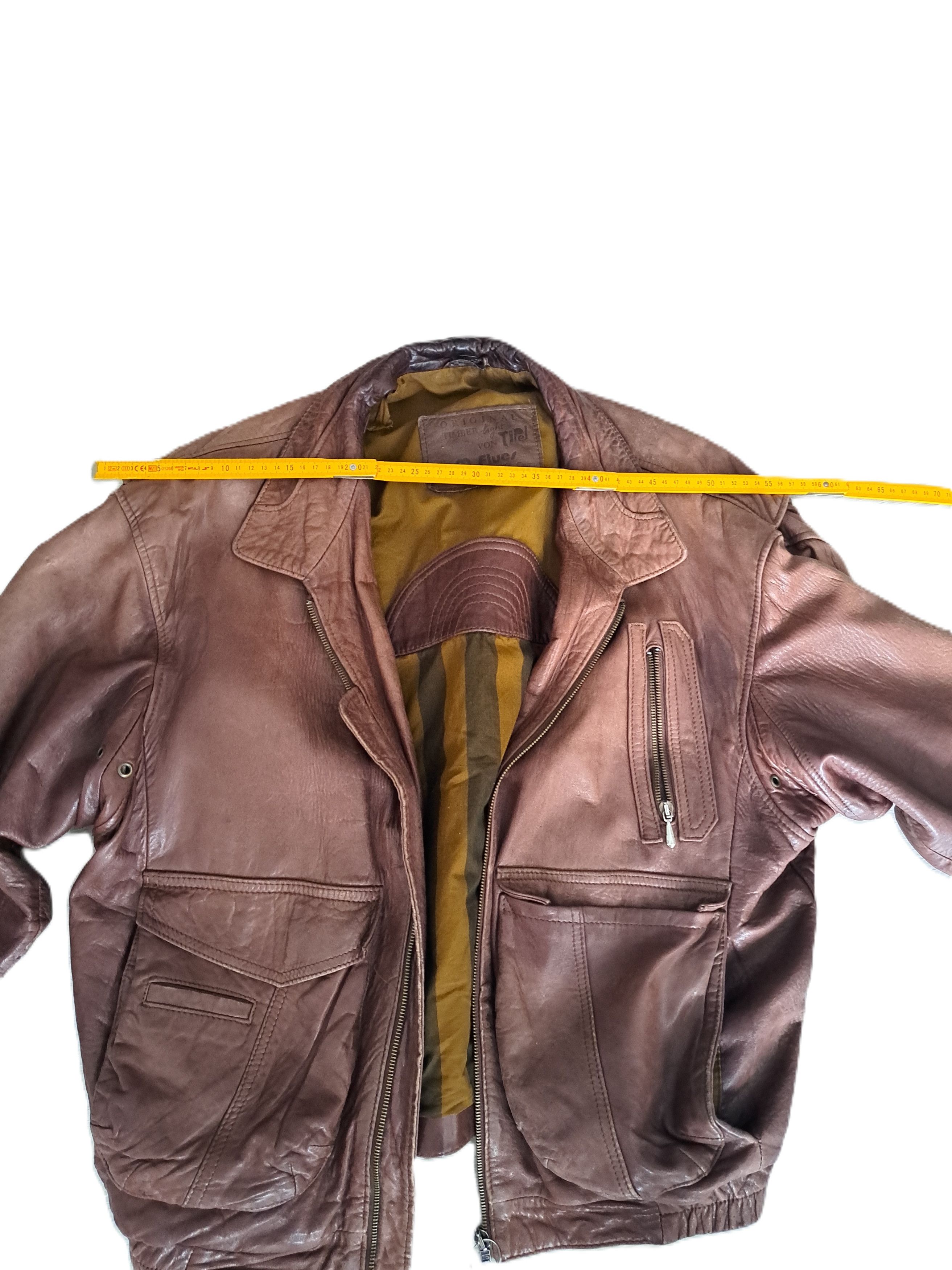 Other Brown leather bomber jacket Size US L / EU 52-54 / 3 - 5 Thumbnail