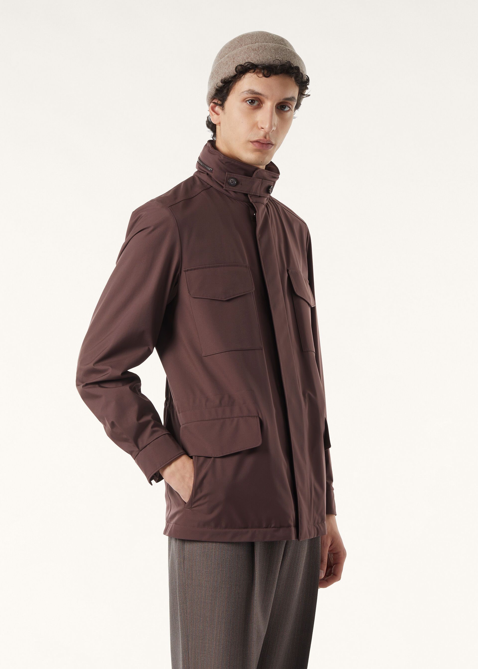 Loro Piana os11x0326 FAR0892 Traveler Field Jacket in Sugar Plum Size US S / EU 44-46 / 1 - 4 Thumbnail