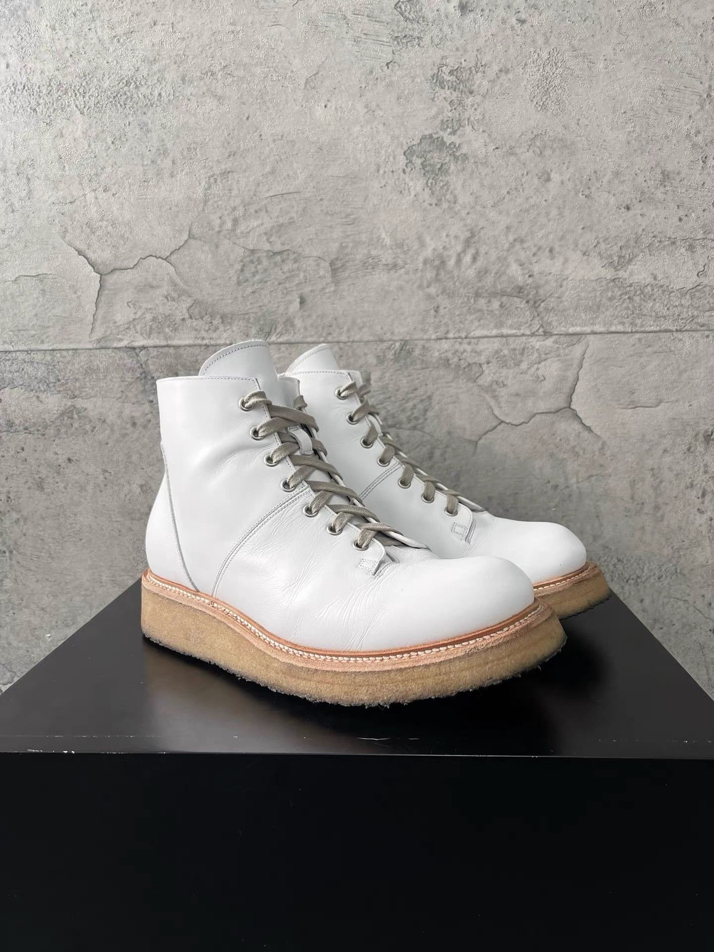 Rick Owens Rick Owens Milk White Leather Boots K34 Size US 9 / EU 42 - 3 Thumbnail