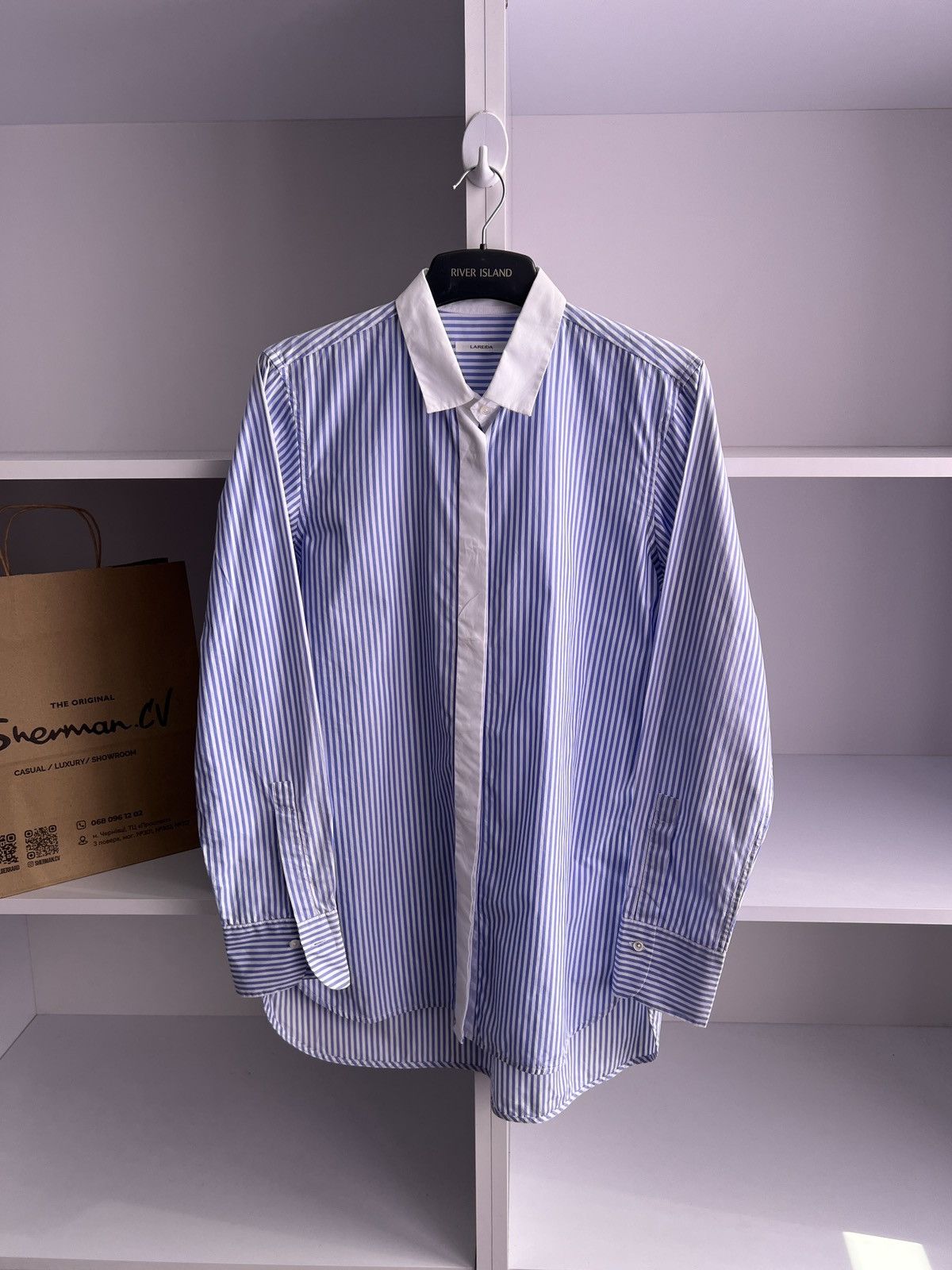 Designer × Vintage Vintage Lis Lareida Women’s Striped Button up shirt Size XS / US 0-2 / IT 36-38 - 6 Thumbnail