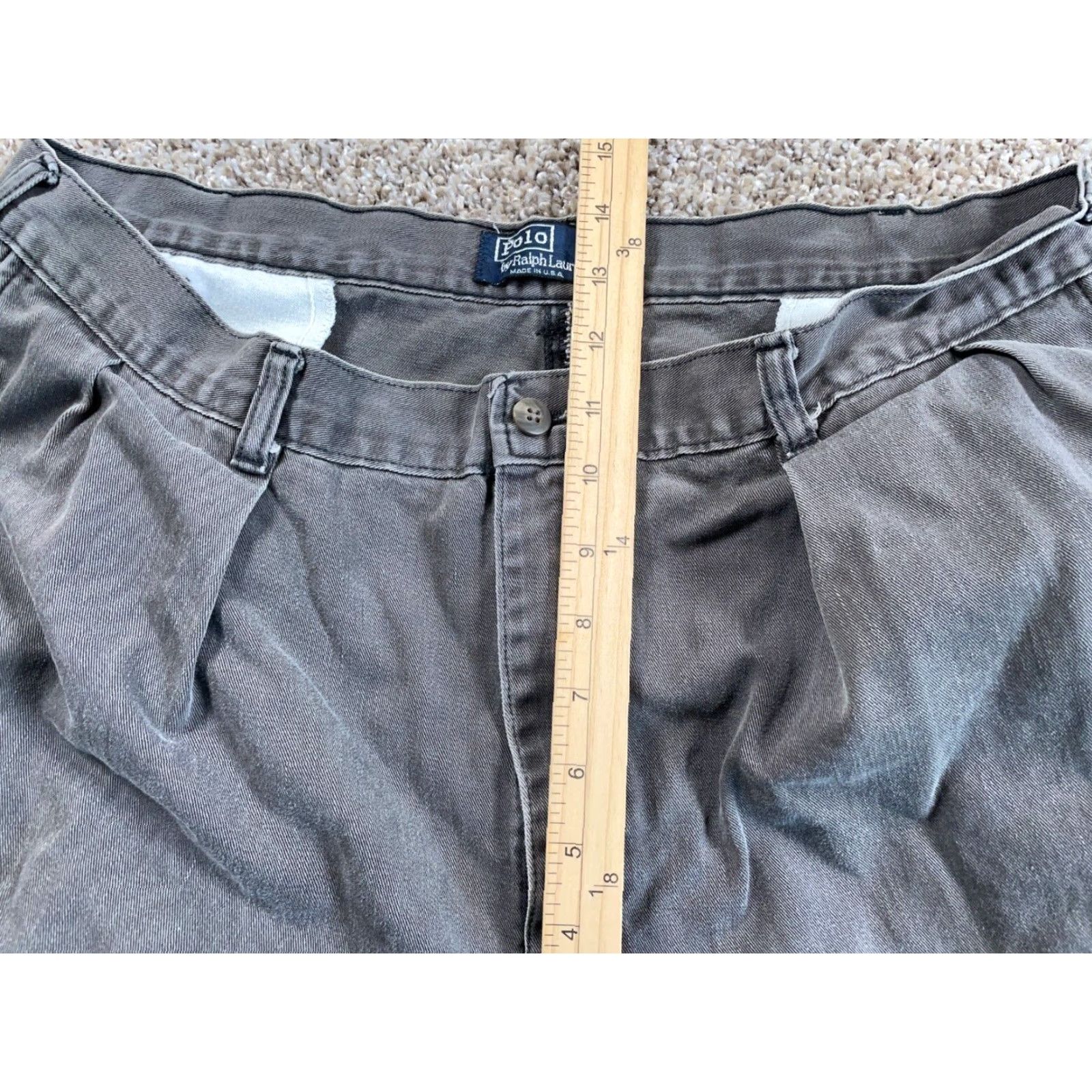 Polo Ralph Lauren VINTAGE Polo Ralph Lauren Men's Pleated Chino Pants Size 36 Gray Cotton Retro 90s Casual Size US M / EU 48-50 / 2 - 7 Thumbnail