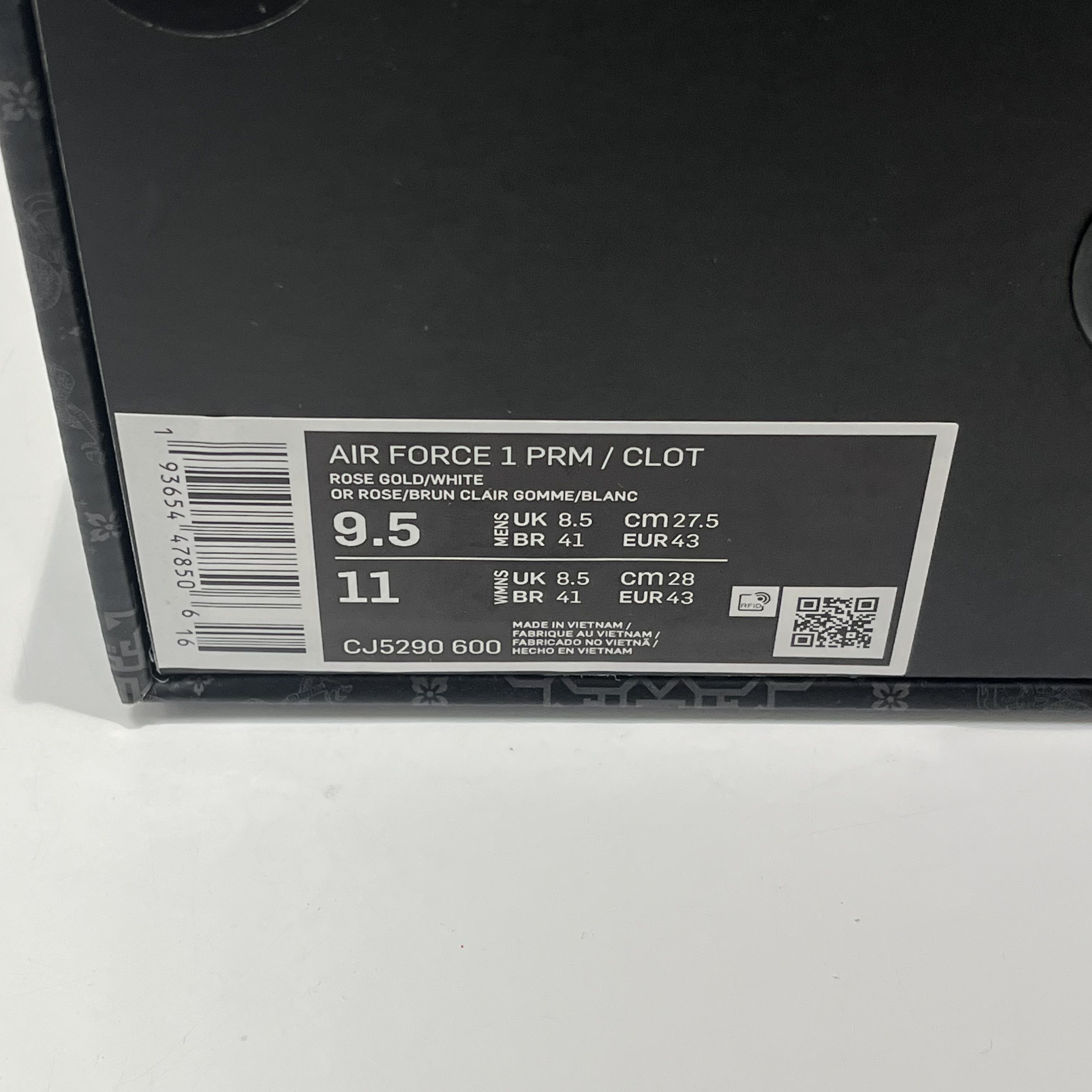 Nike Nike Air Force 1 Low Clot Rose Gold Silk (Regular Box) Size US 9.5 / EU 42-43 - 7 Thumbnail
