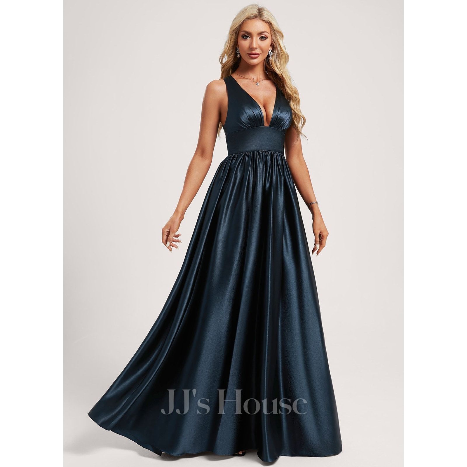 Other JJ's House A-Line V Neck Floor Length Sat In Bridesmaid Size XL / US 12-14 / IT 48-50 - 5 Thumbnail