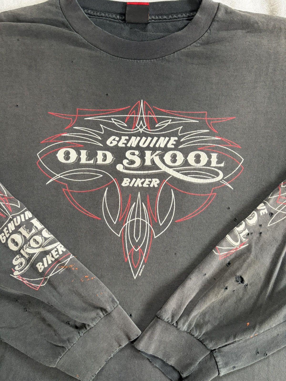 Harley Davidson 1990s Biker Long Sleeve Tee Size US XL / EU 56 / 4 - 3 Thumbnail