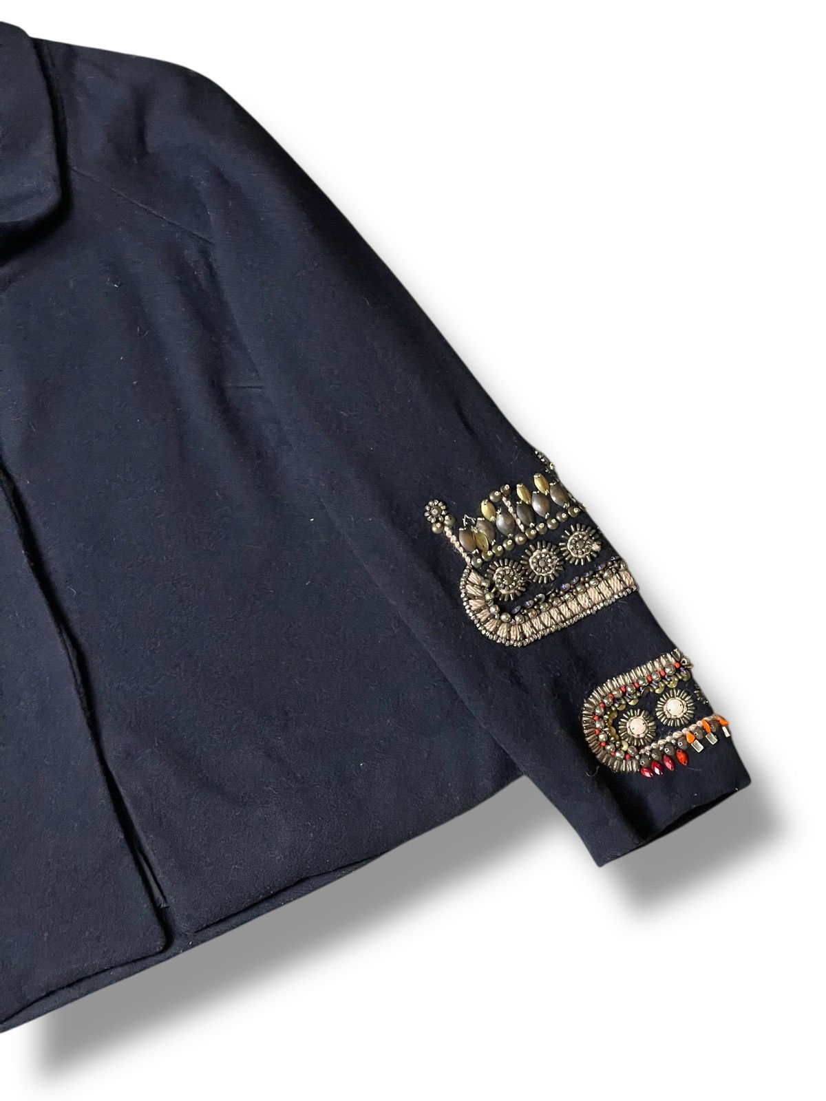 Japanese Brand × Seditionaries × Vintage Megan Park Brand Fashion Beaded Wool Coat (113) Size US XXS / EU 40 - 3 Thumbnail