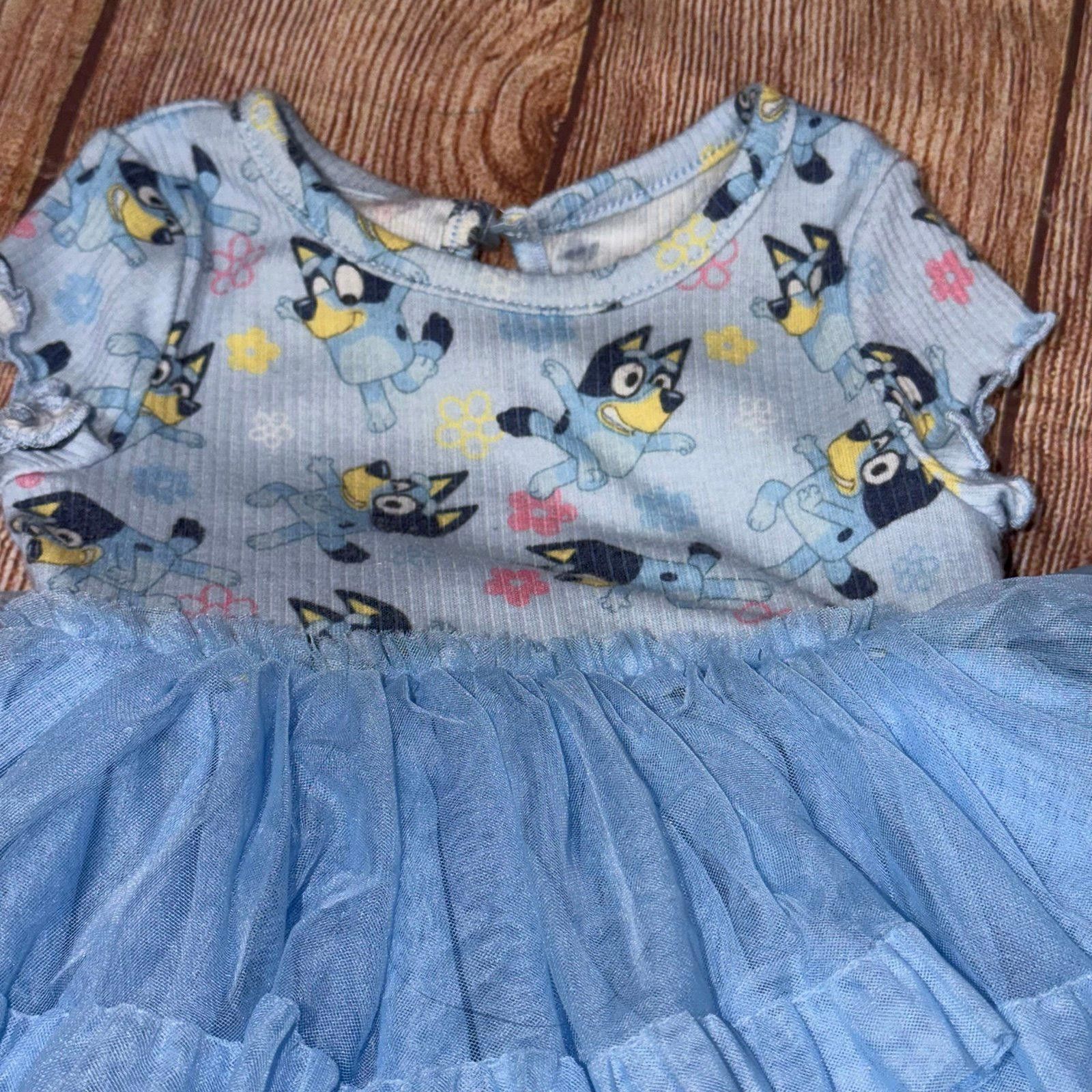 Other Bluey Baby Girls' Blue Tutu Dress Bodysuit Size 3-6 Month Size ONE SIZE - 2 Thumbnail