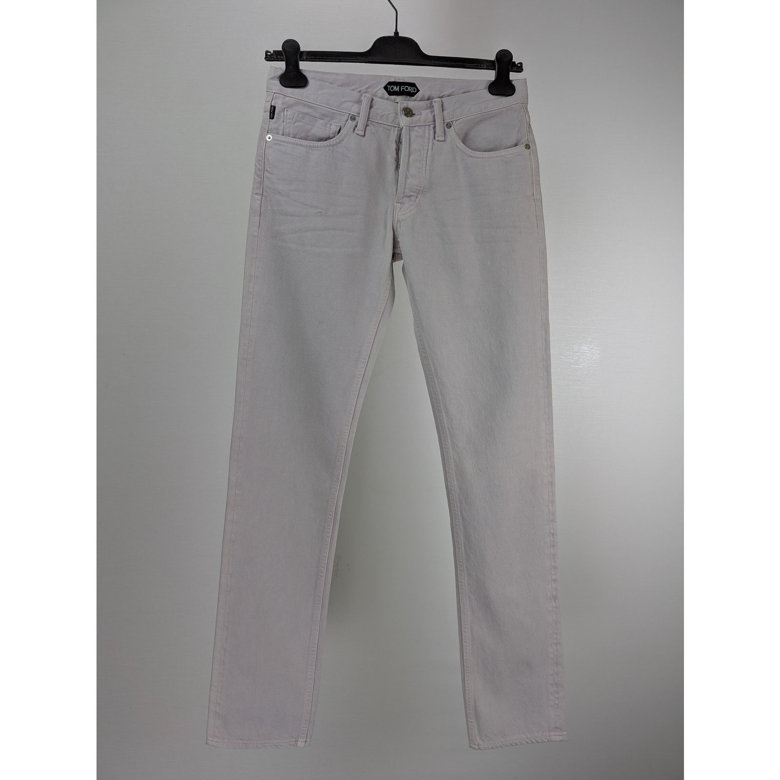 Tom Ford o1rshd1 Slim Denim Jeans in Dirty White Size US 30 / EU 46 - 2 Thumbnail