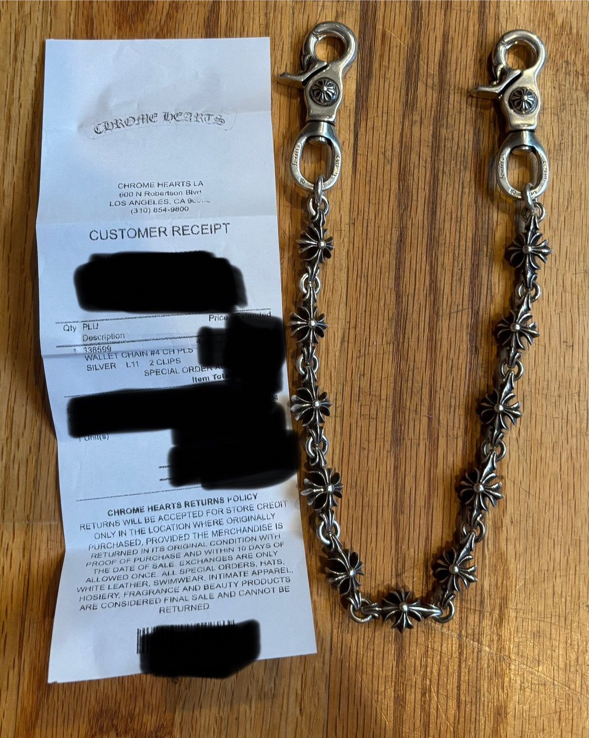 Chrome Hearts Chrome hearts silver ch plus wallet chain 11 link double Size ONE SIZE - 2 Thumbnail